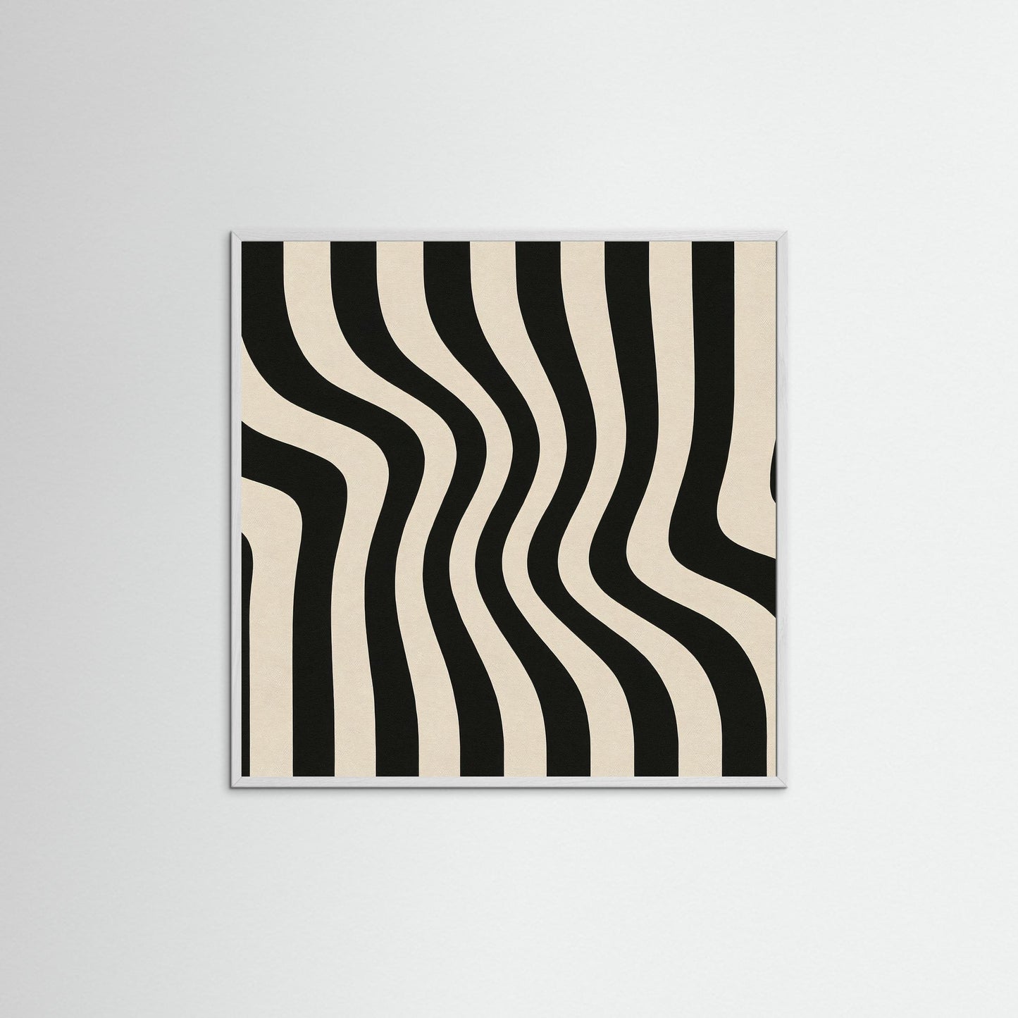 Monochrome Current - Op Art Wave Stripes