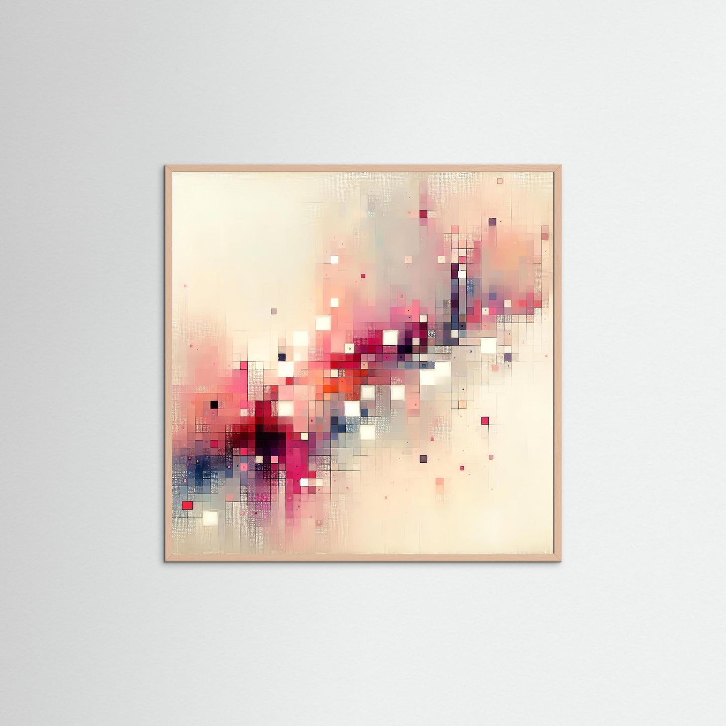 Pixel Drift- Fragments of Light Study in Digital Abstraction Art Print