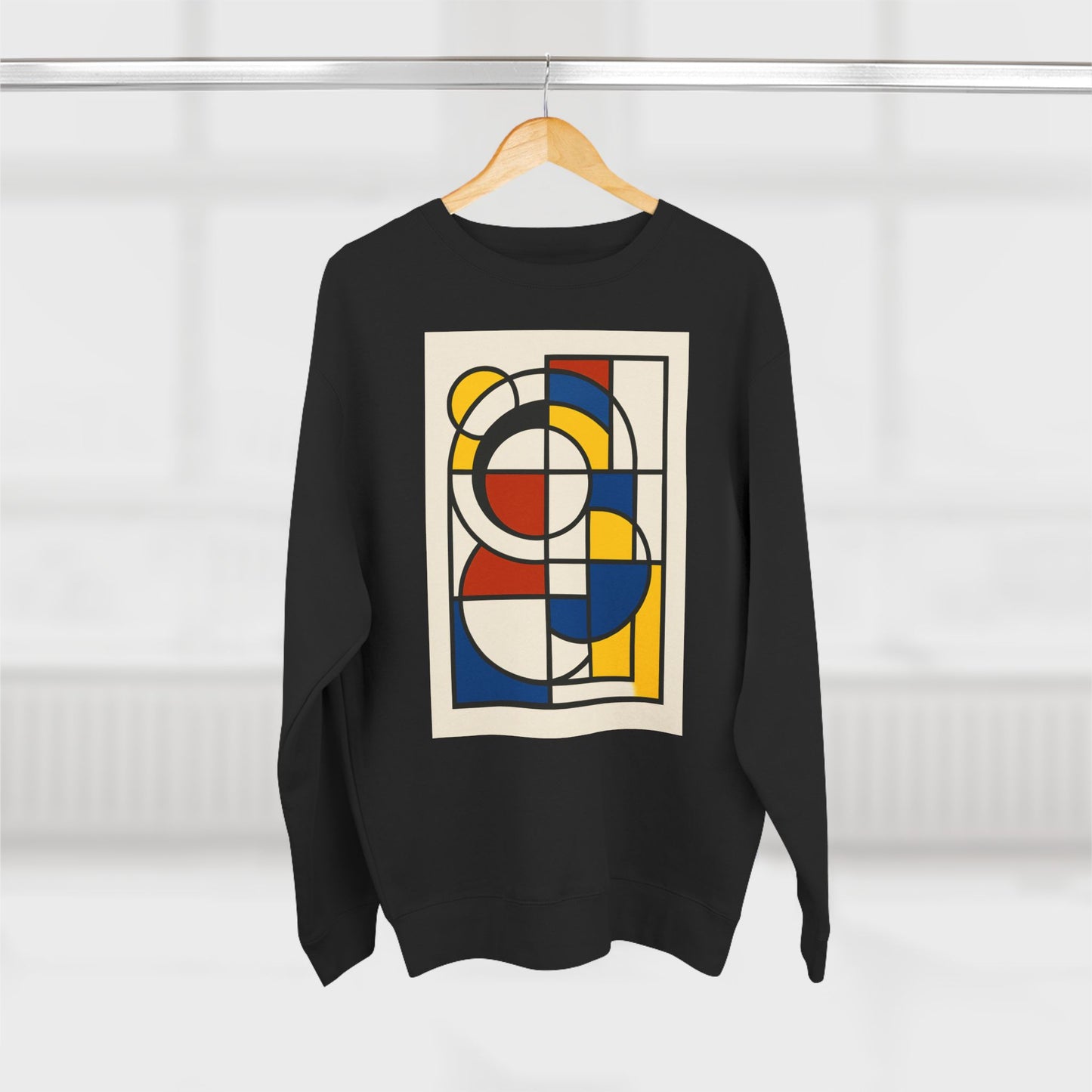 Sophisticated Unisex Crewneck Sweatshirt, Art inspired, featuring a Bauhaus inspired Design, Trendy & Stylish