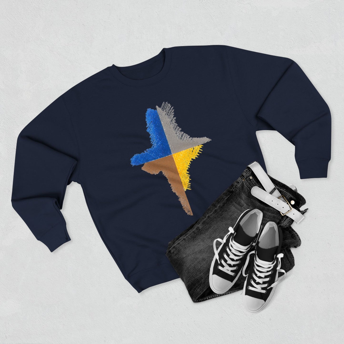 Trendy Unisex Crewneck Sweatshirt, Art inspired, featuring an Abstract Design, Fresh & Stylish
