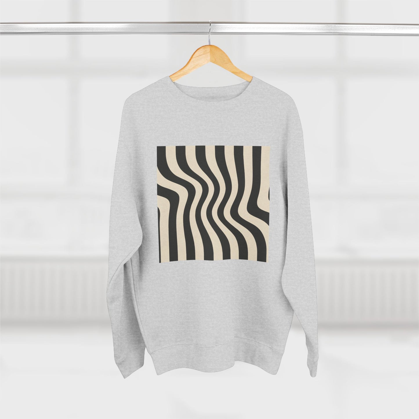 Minimalist Unisex Crewneck Sweatshirt, Art inspired, featuring an Op Art Style Design, Stylish & Trendy