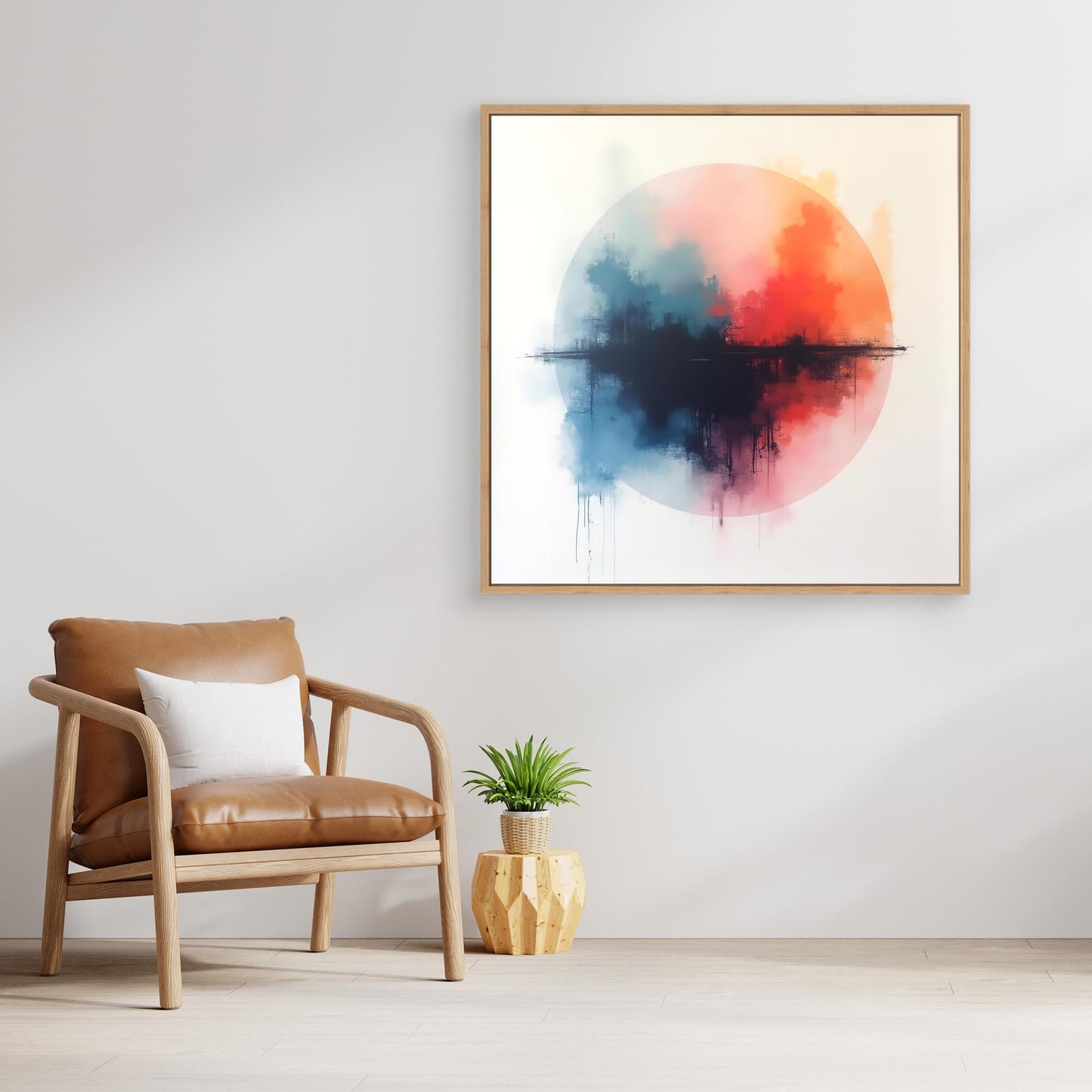 Horizon Halo - Contemporary Explorations Study in Abstract Minimalism Art Print