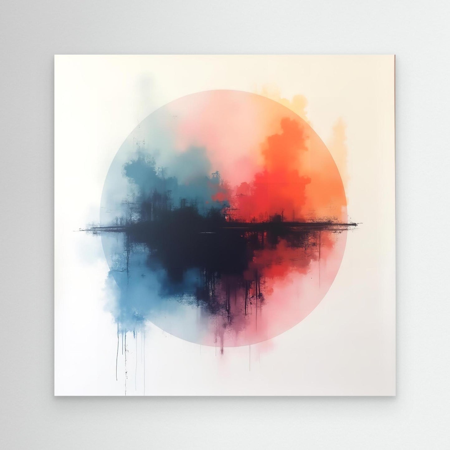Horizon Halo - Contemporary Explorations Study in Abstract Minimalism Art Print