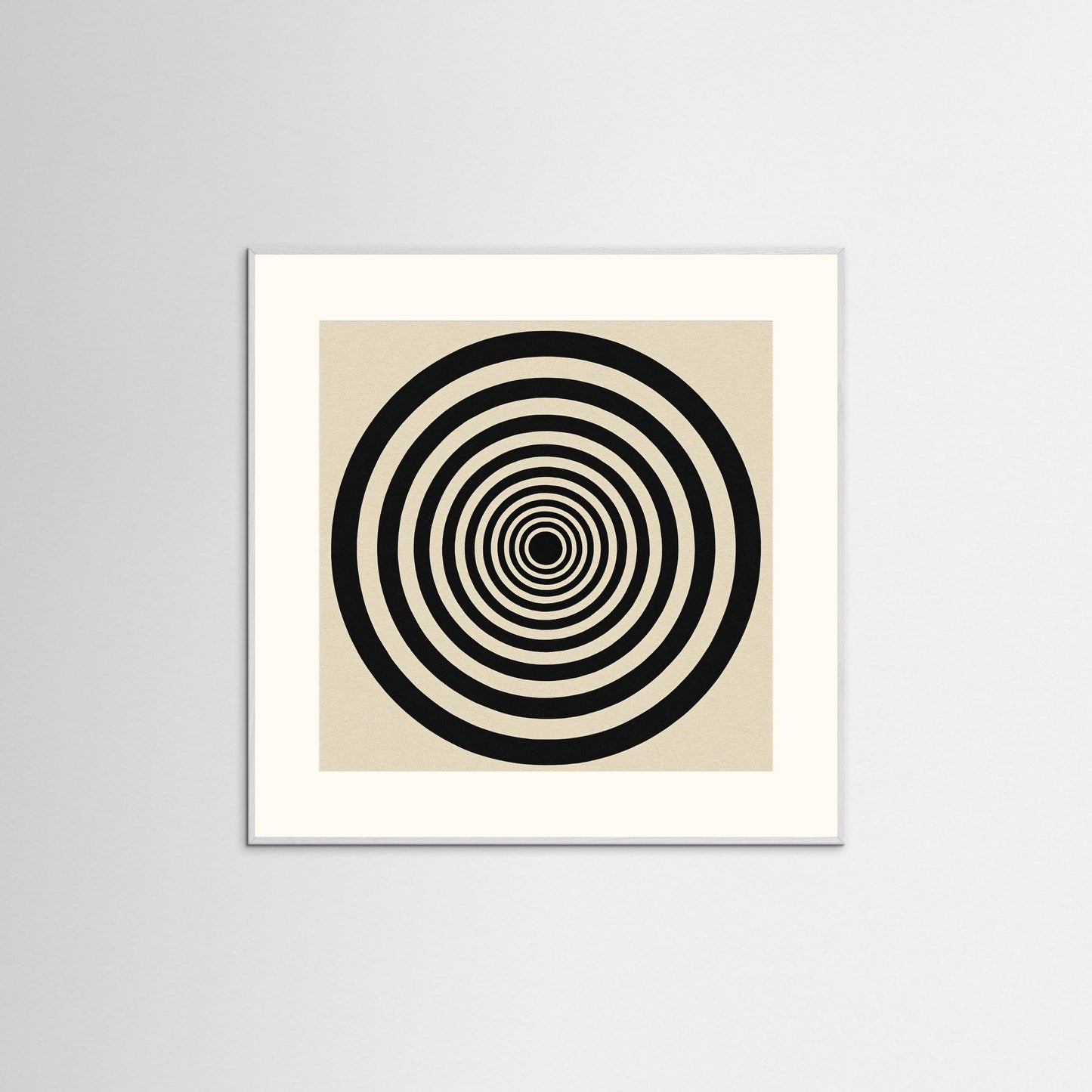 Hypnotic Echo - Op Art inspired Art Print with Concentric Rings