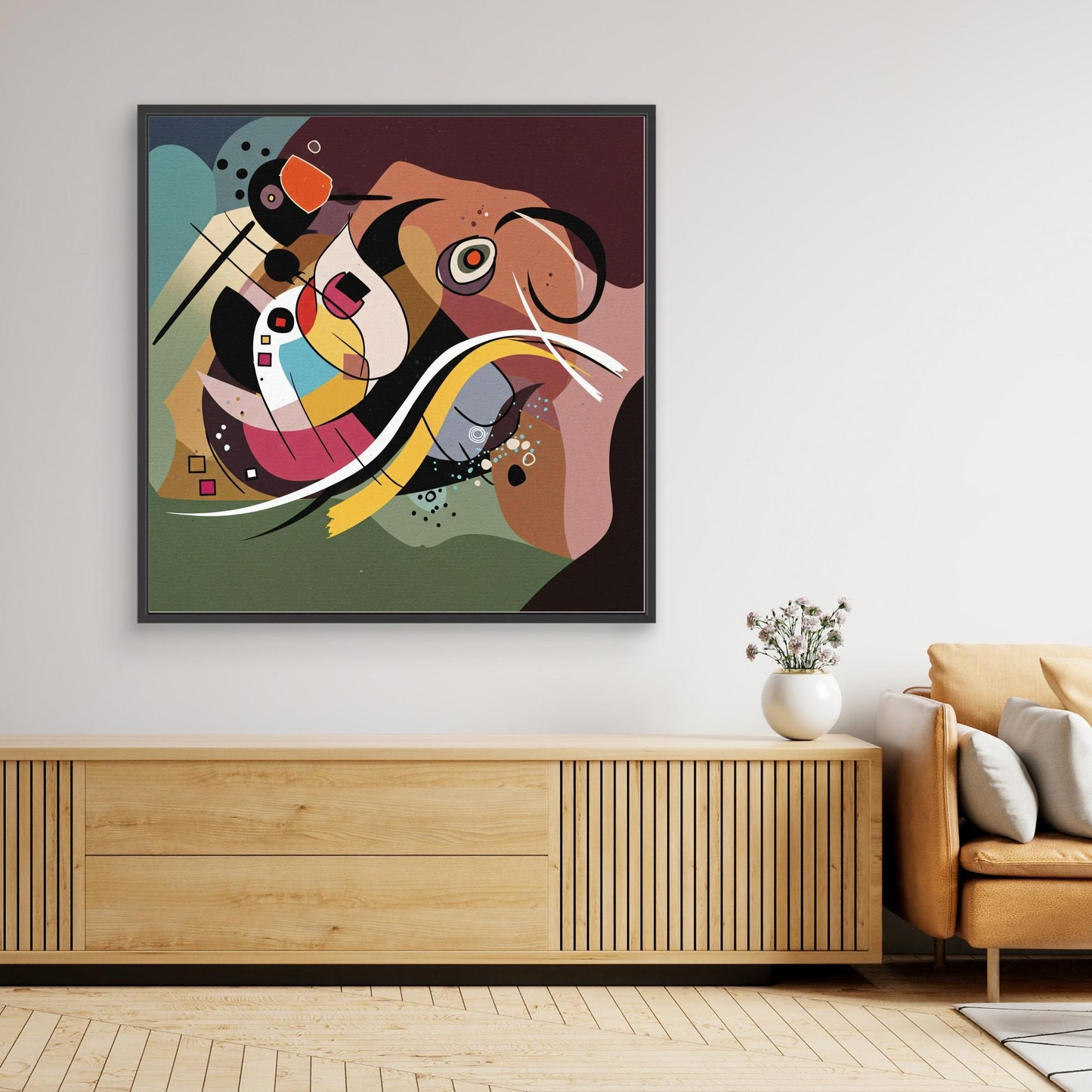 Playful Signals - Geometric Abstraction Mood with Bauhaus Flair