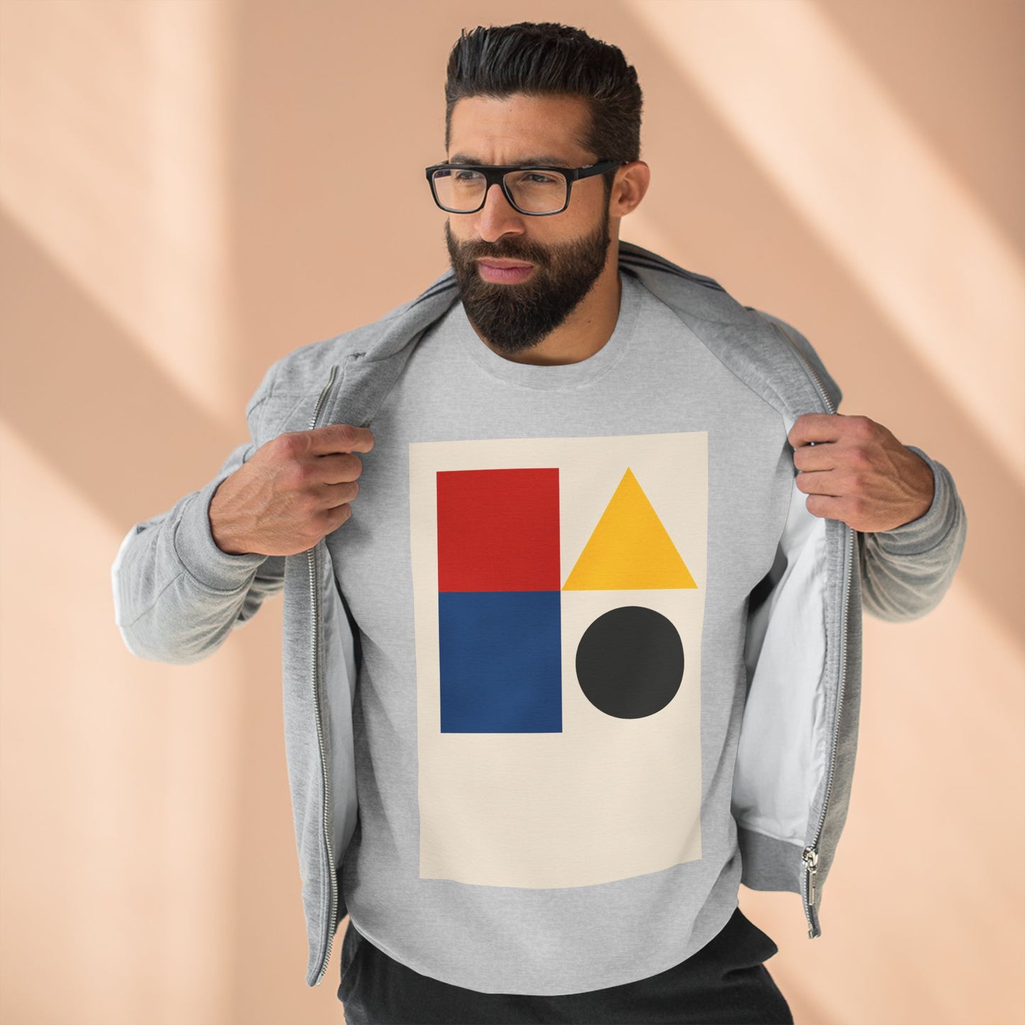 Fresh Unisex Crewneck Sweatshirt, Art inspired, featuring a Hard Edge Style Design. Cozy , Casual, Stylish & Trendy