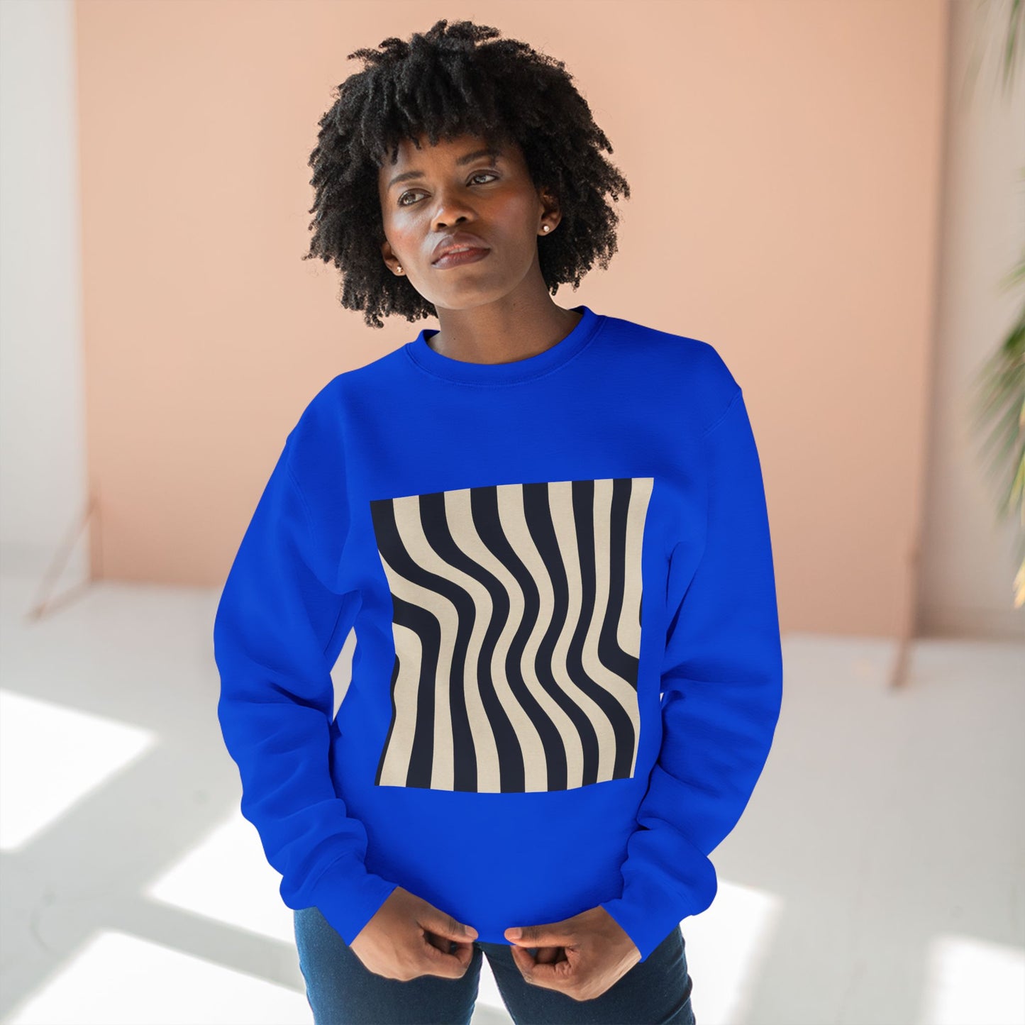 Minimalist Unisex Crewneck Sweatshirt, Art inspired, featuring an Op Art Style Design, Stylish & Trendy