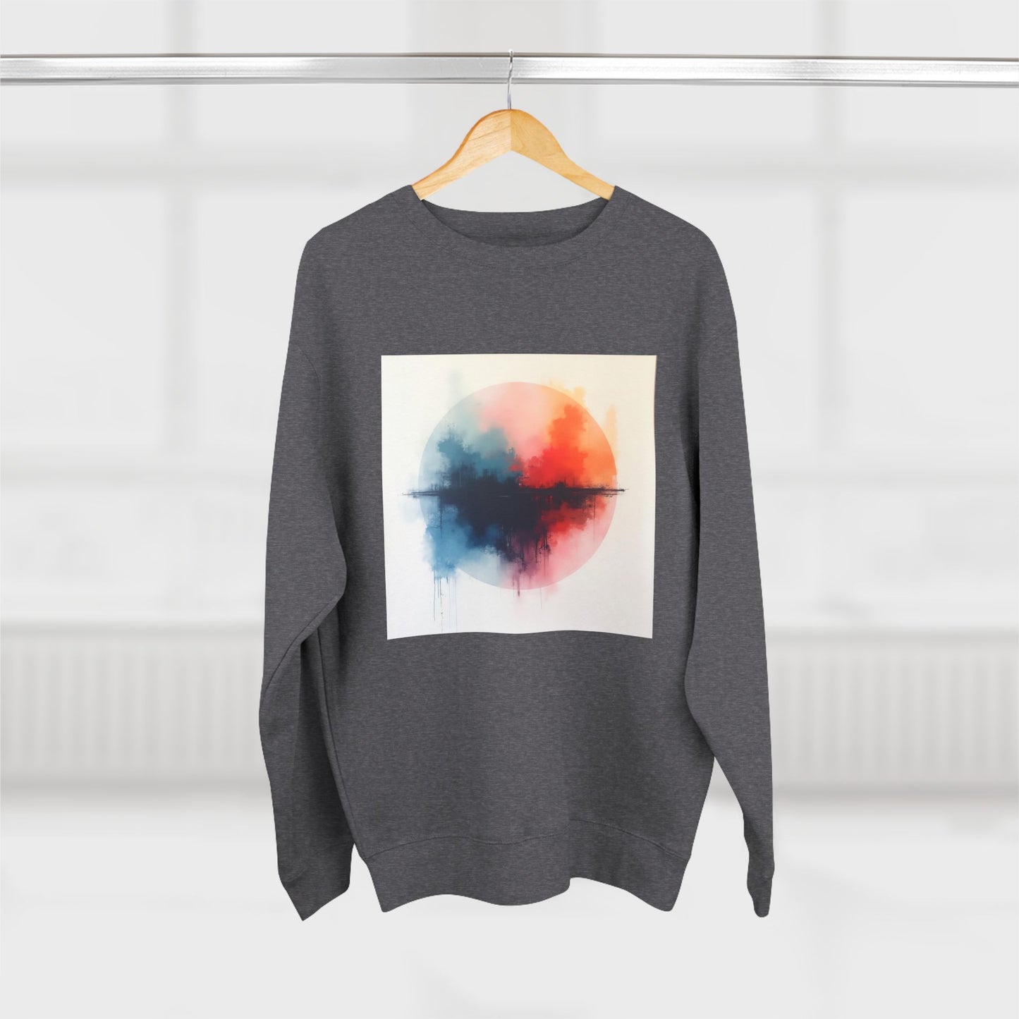 Casual Unisex Crewneck Sweatshirt, Art inspired, featuring a Colorful Abstract Design, Cozy & Stylish