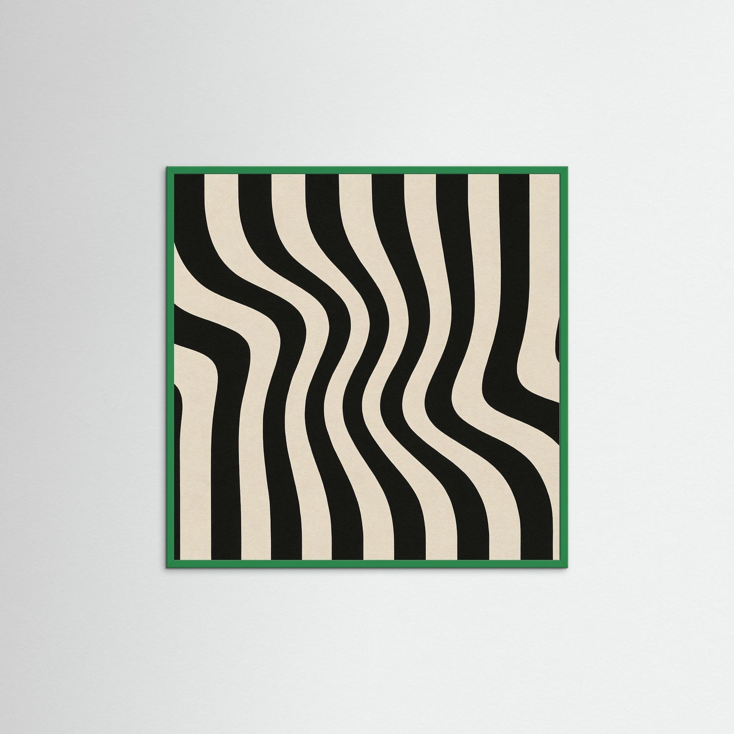 Monochrome Current - Op Art Wave Stripes