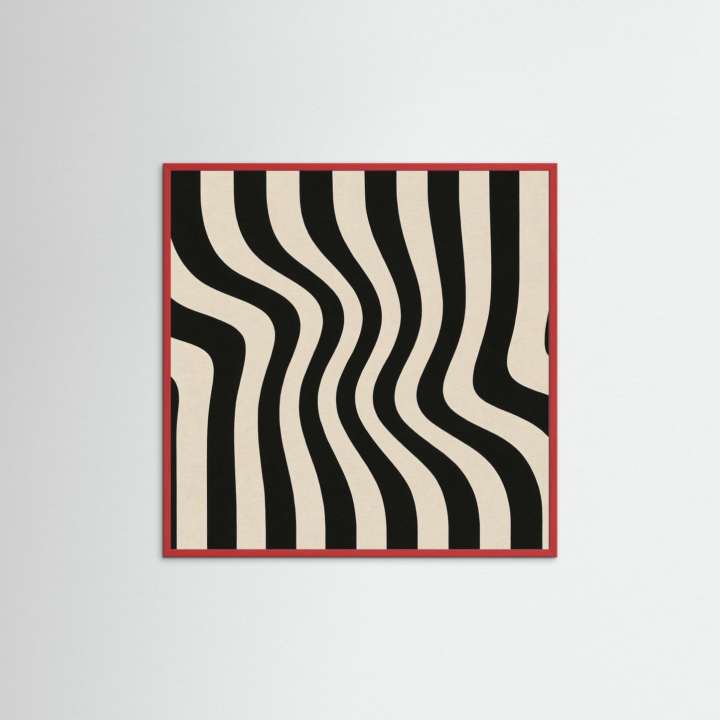 Monochrome Current - Op Art Wave Stripes