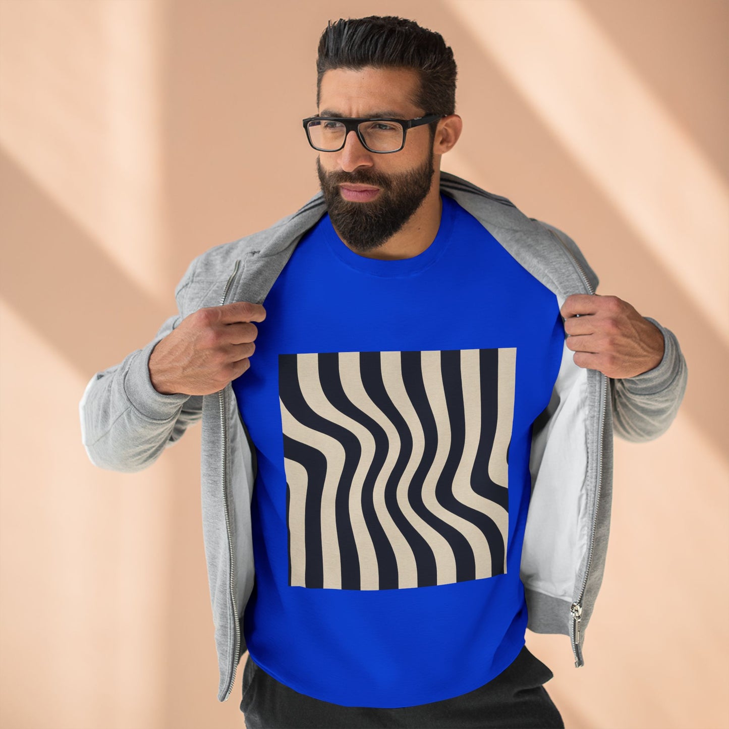 Minimalist Unisex Crewneck Sweatshirt, Art inspired, featuring an Op Art Style Design, Stylish & Trendy
