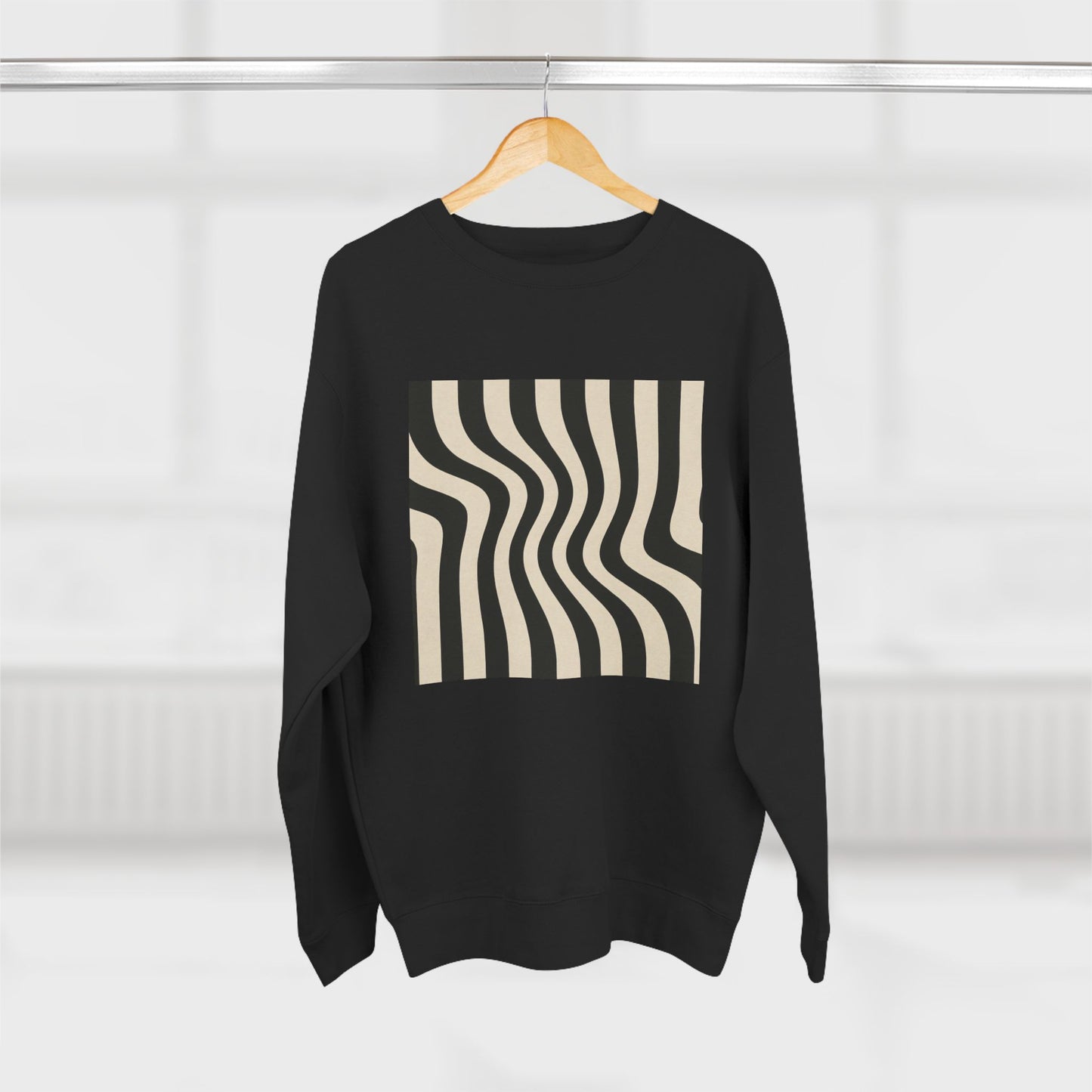 Minimalist Unisex Crewneck Sweatshirt, Art inspired, featuring an Op Art Style Design, Stylish & Trendy