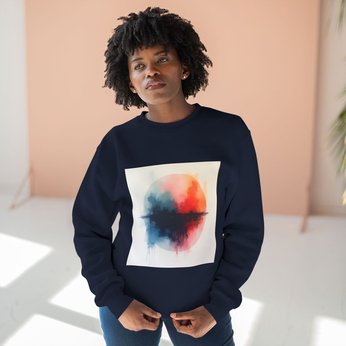 Casual Unisex Crewneck Sweatshirt, Art inspired, featuring a Colorful Abstract Design, Cozy & Stylish