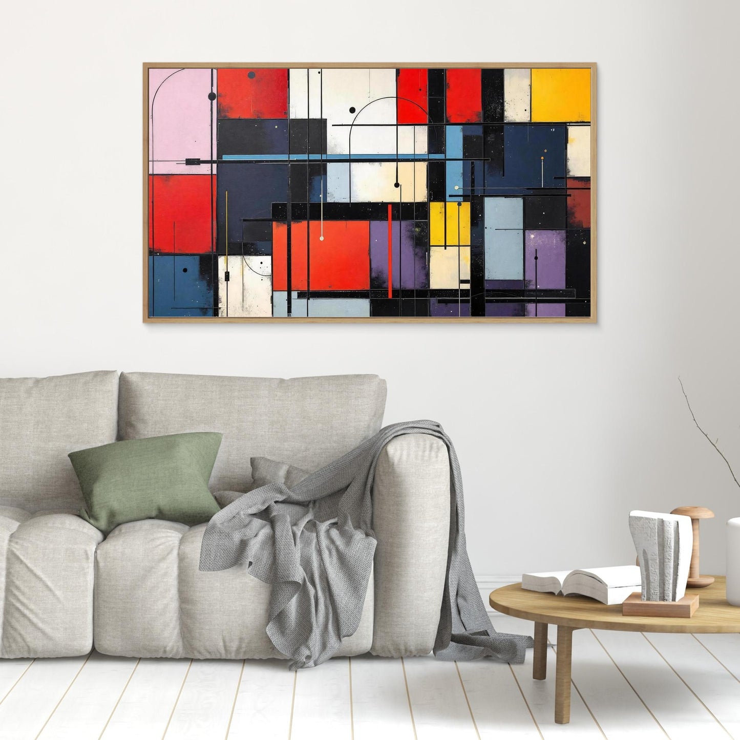 Urban Cadence - Hard-Edge Abstraction Art Print, Modern Geometric Composition