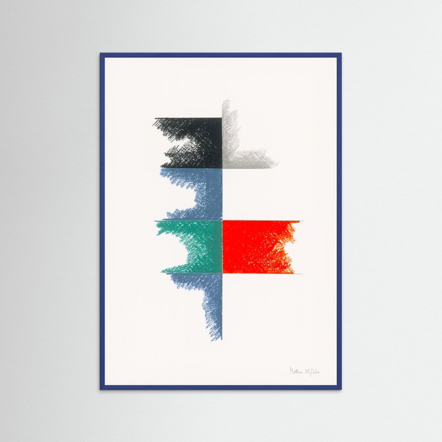 Chromatic Crossroads - Geometric Abstraction - Archival Giclée art print Ready for modern interiors
