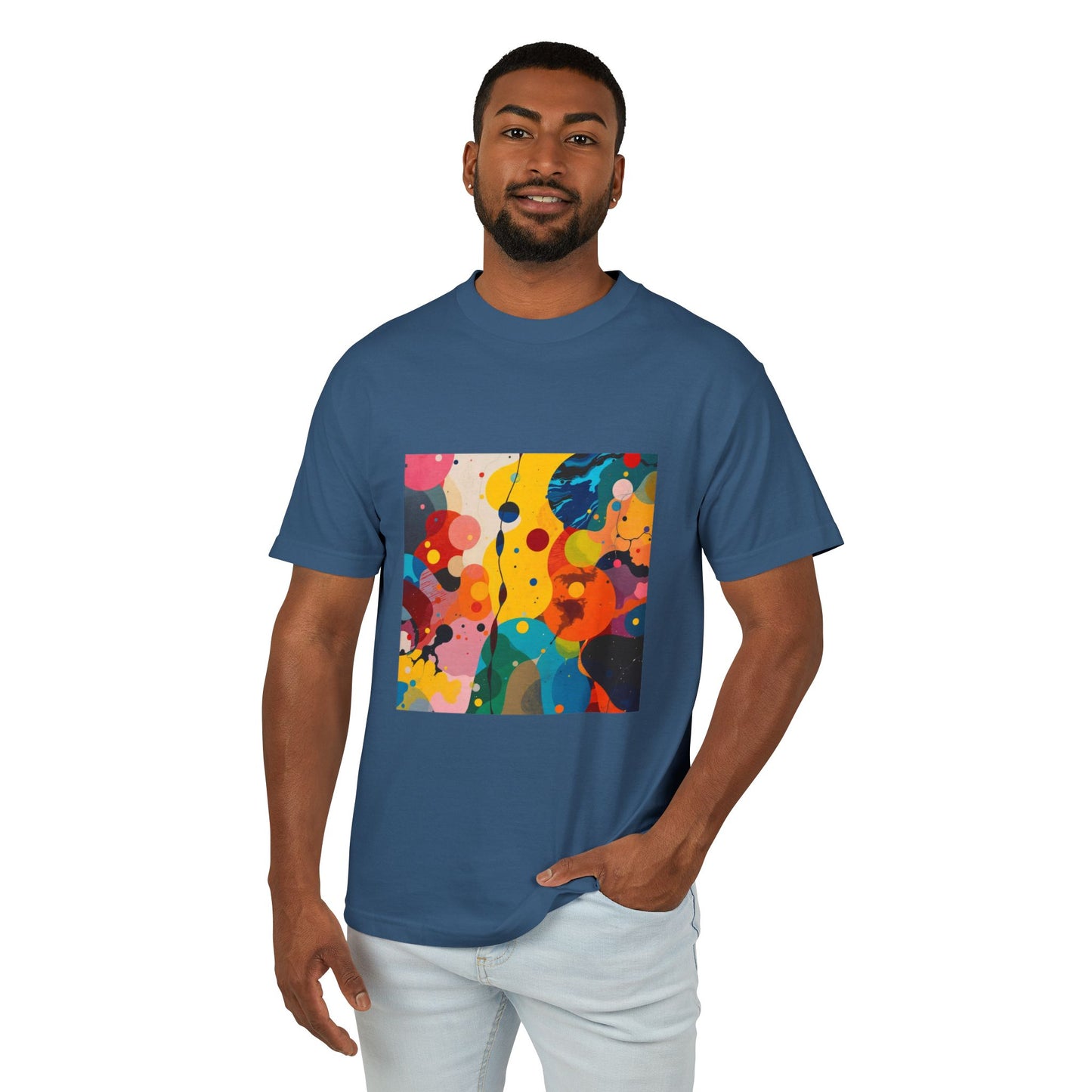 T-Shirt Abstract Art inspired, featuring a colorful expressionist Design, Unisex Tee