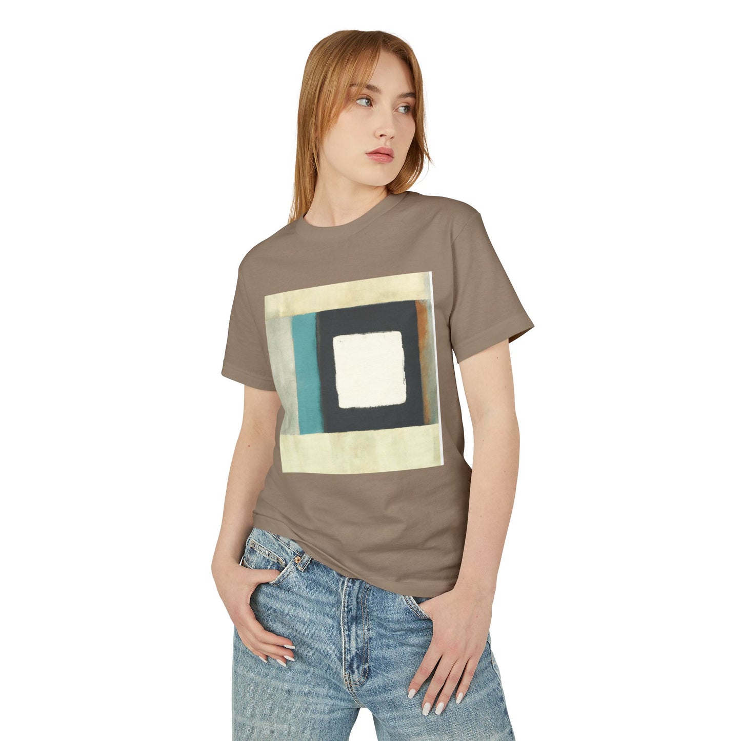 T-Shirt Abstract Art Streetwear featuring a Geometric Design, Unisex Tee