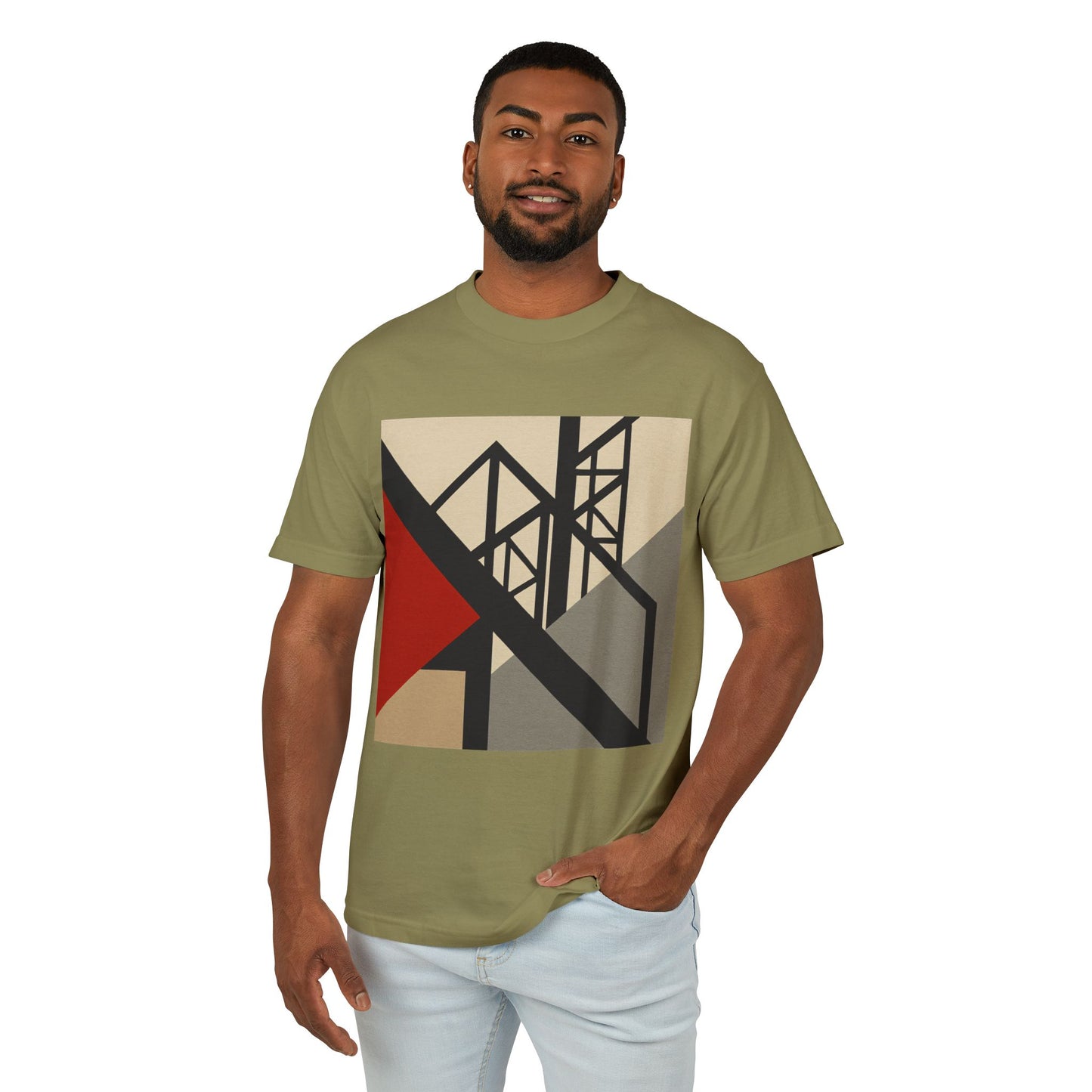 T-Shirt Abstract Art inspired, featuring a Hard Edge Style Design, Unisex Tee