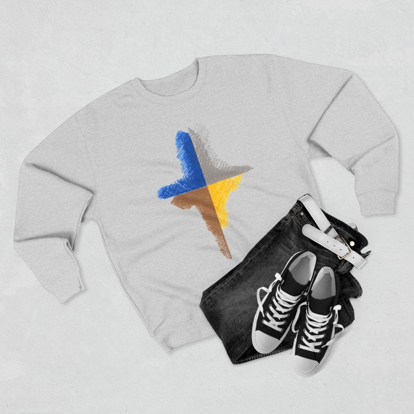 Trendy Unisex Crewneck Sweatshirt, Art inspired, featuring an Abstract Design, Fresh & Stylish