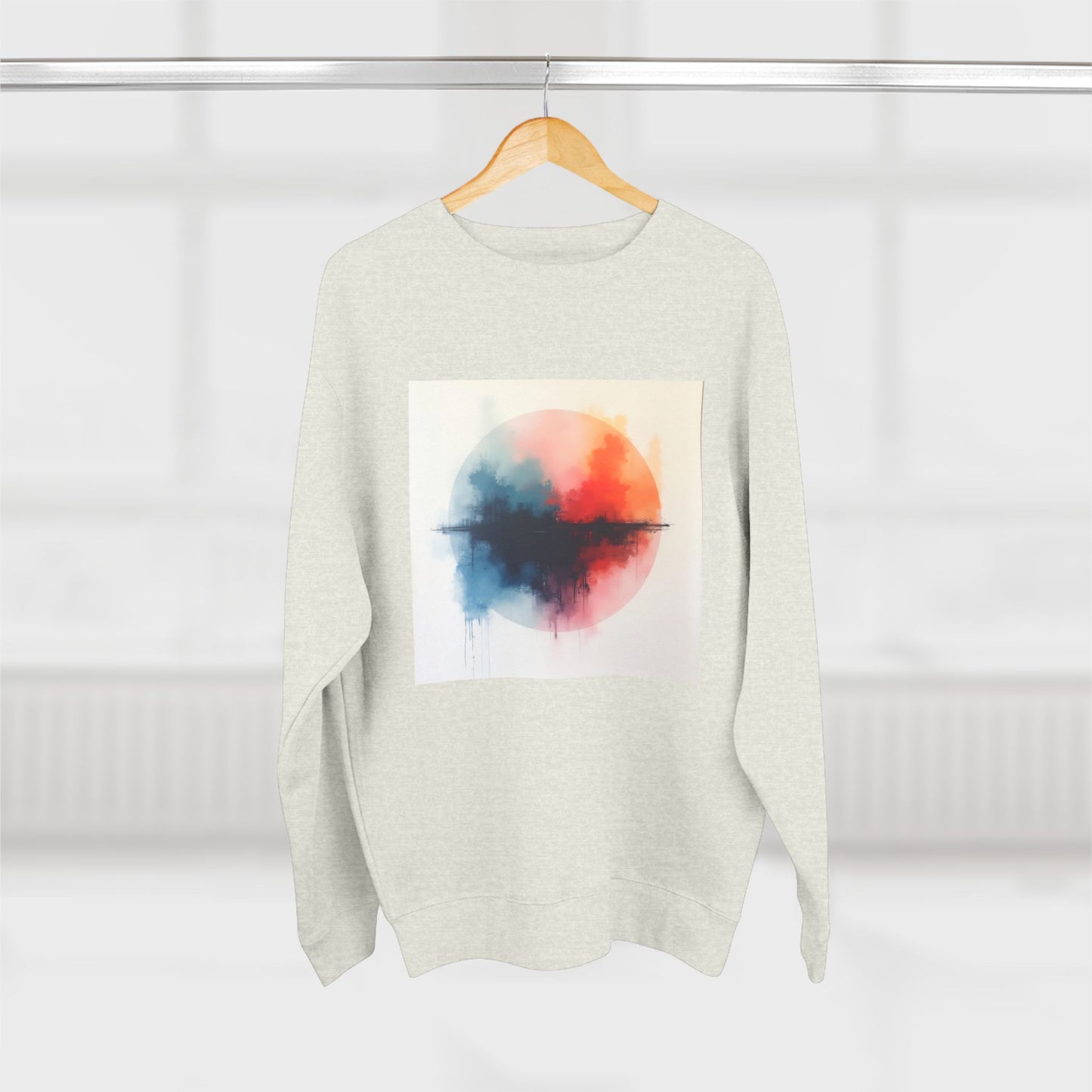 Casual Unisex Crewneck Sweatshirt, Art inspired, featuring a Colorful Abstract Design, Cozy & Stylish