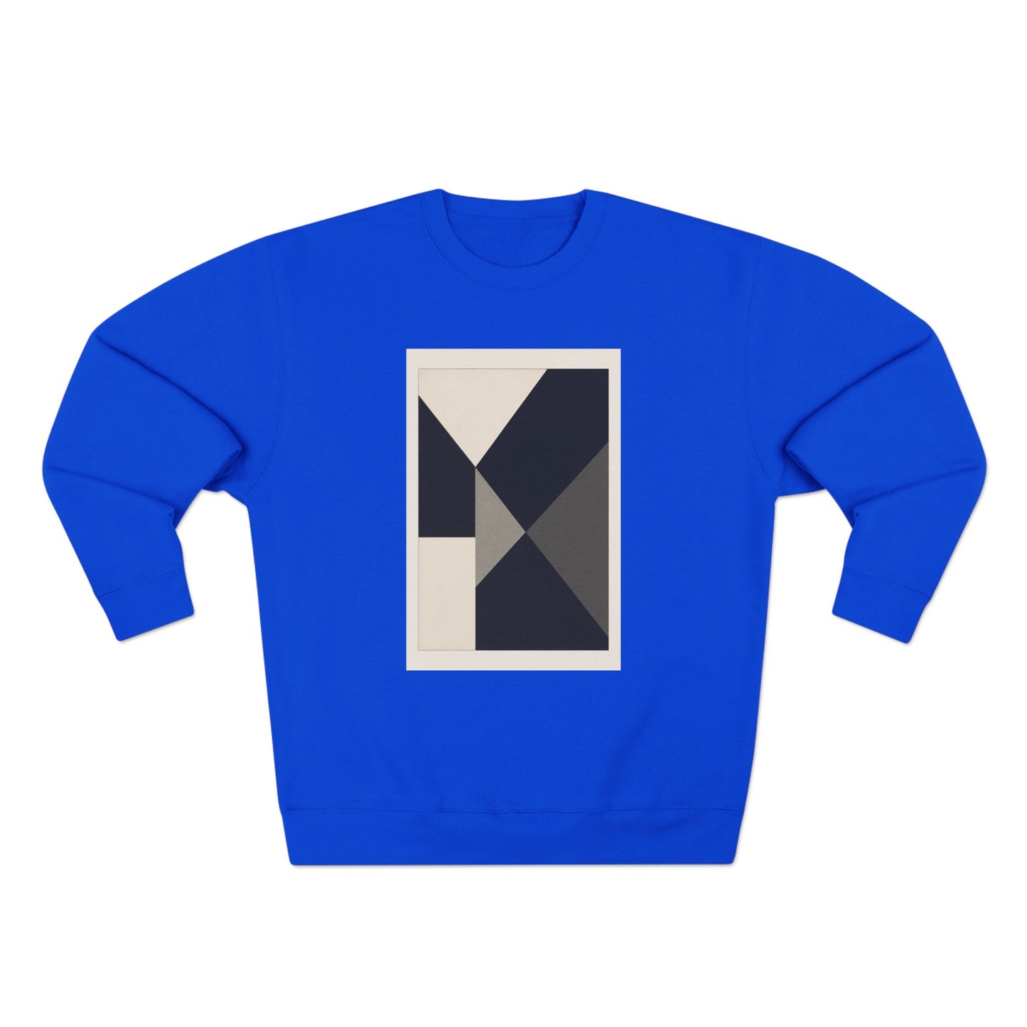 Modern Unisex Crewneck Sweatshirt, Art inspired, featuring a Hard Edge Monochromatic Design, Casual & Stylish