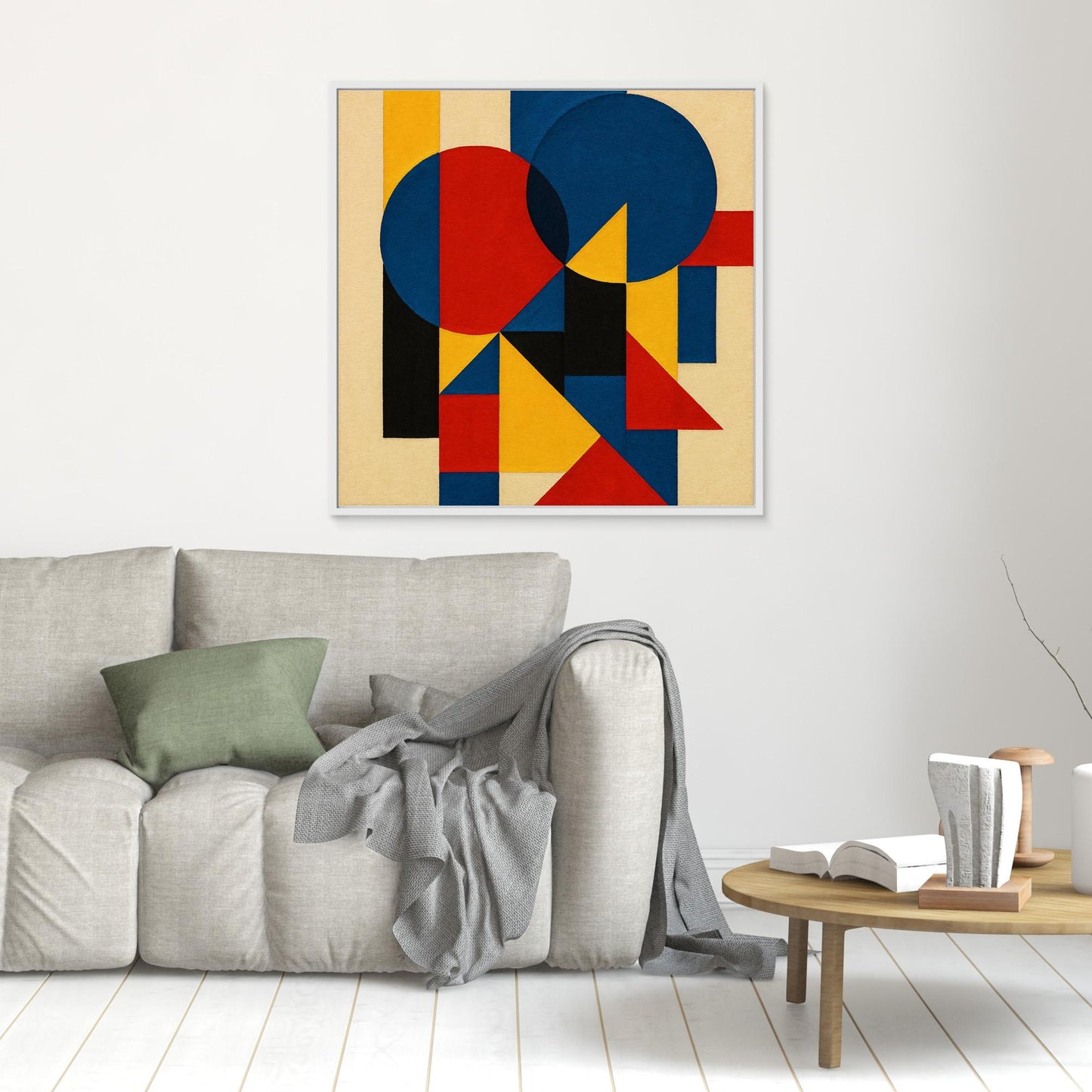 Primary Pulse - A signature geometric abstraction work with bauhaus echoes gestures