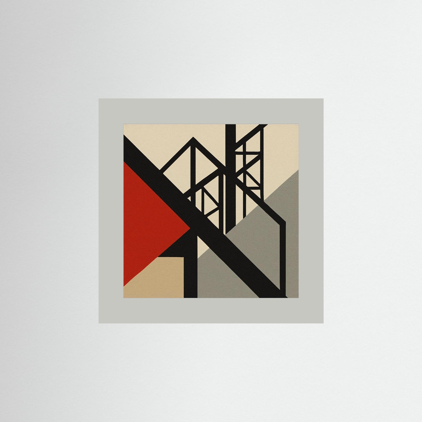 Constructivist Tension - A Geometric Abstraction, Bauhaus Modernism inspired Art Print