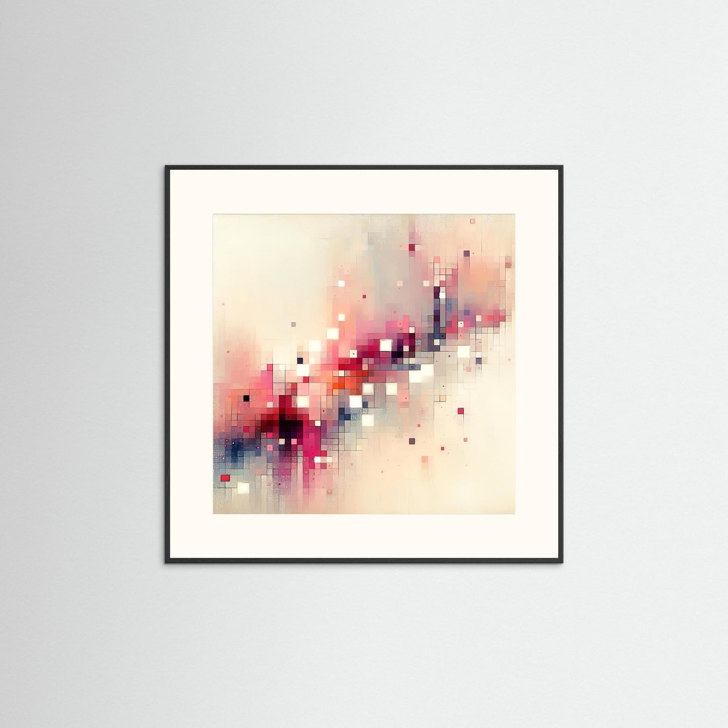 Pixel Drift- Fragments of Light Study in Digital Abstraction Art Print
