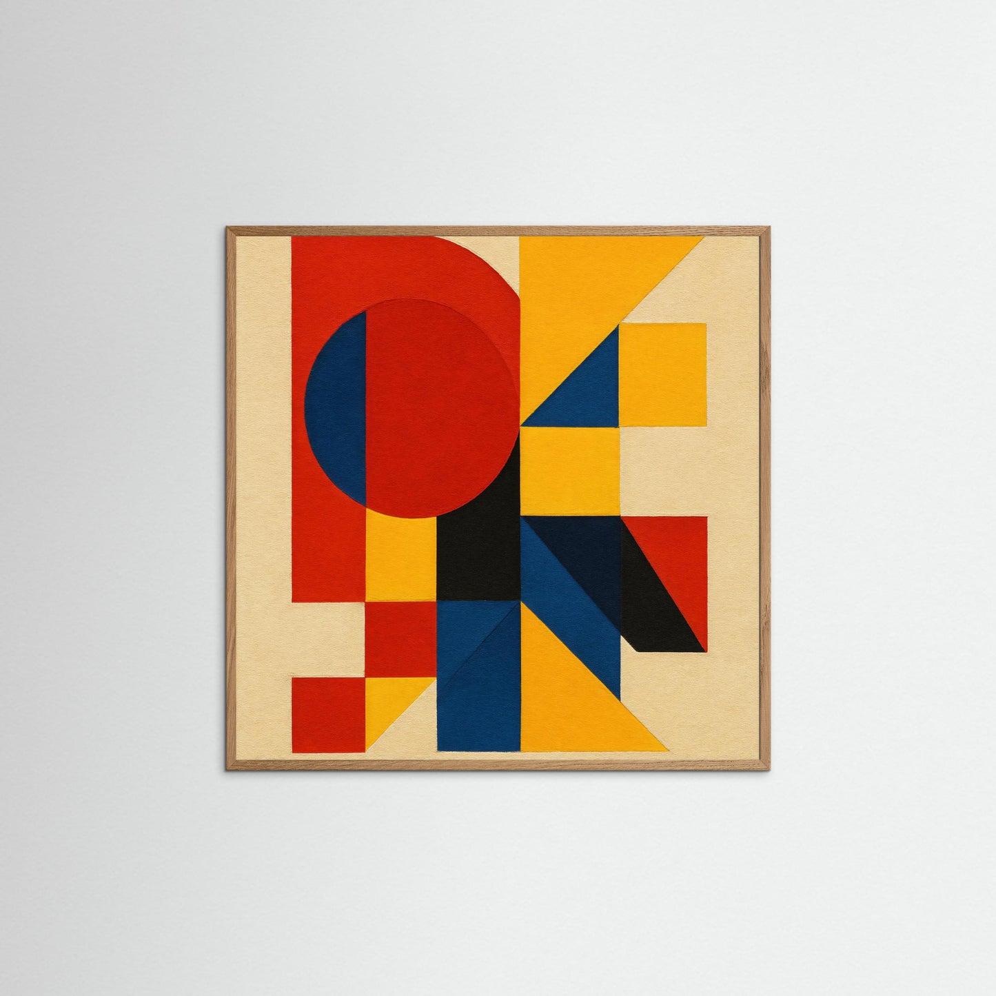 Primary Construct - Bauhaus Echoes Study in a Geometric Abstraction Art Print