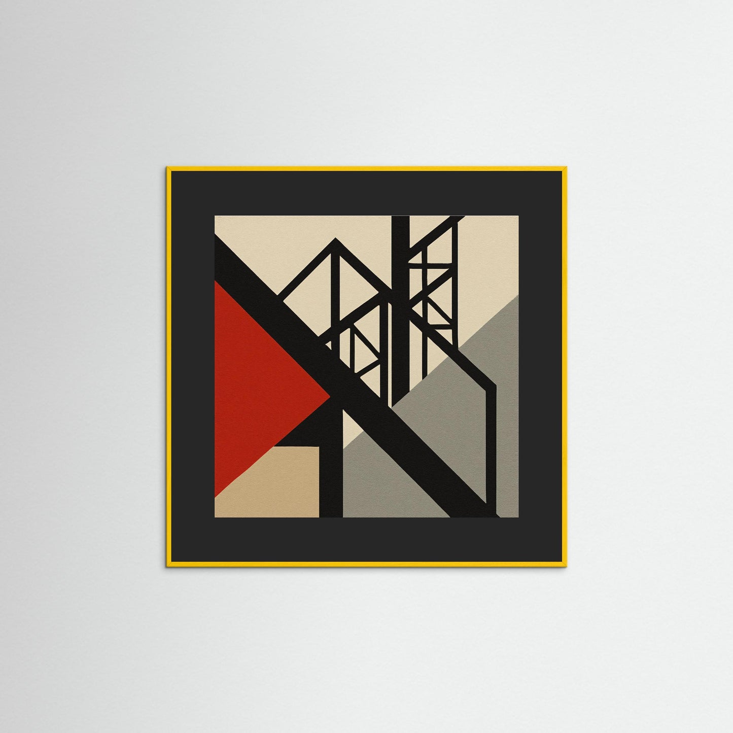 Constructivist Tension - A Geometric Abstraction, Bauhaus Modernism inspired Art Print
