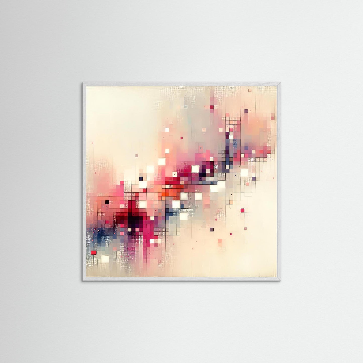 Pixel Drift- Fragments of Light Study in Digital Abstraction Art Print