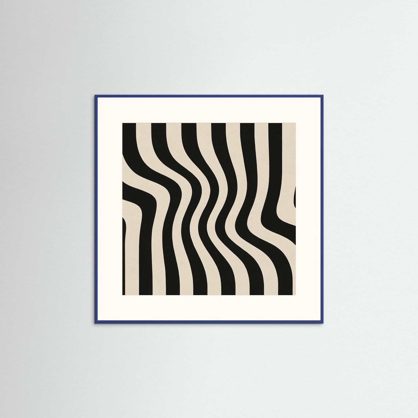 Monochrome Current - Op Art Wave Stripes