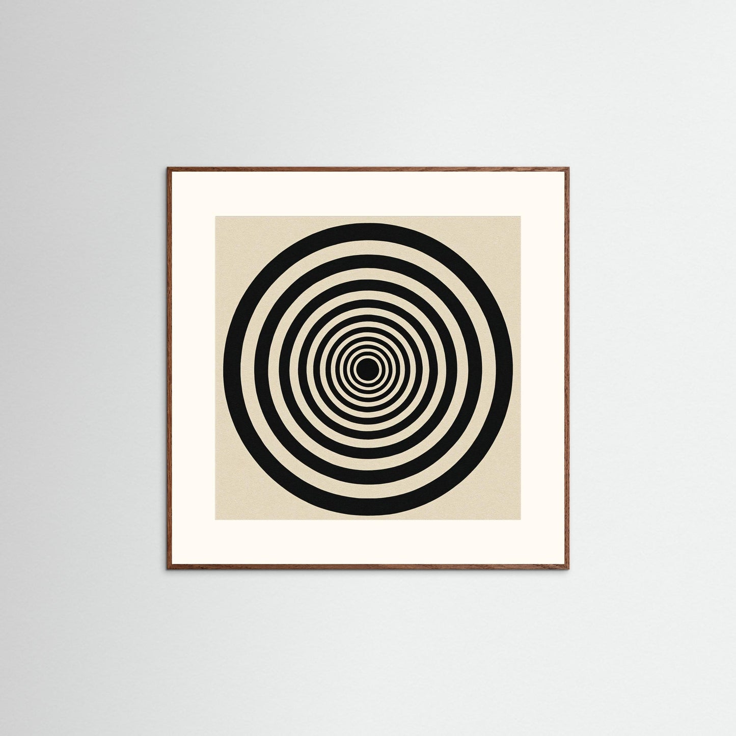 Hypnotic Echo - Op Art inspired Art Print with Concentric Rings