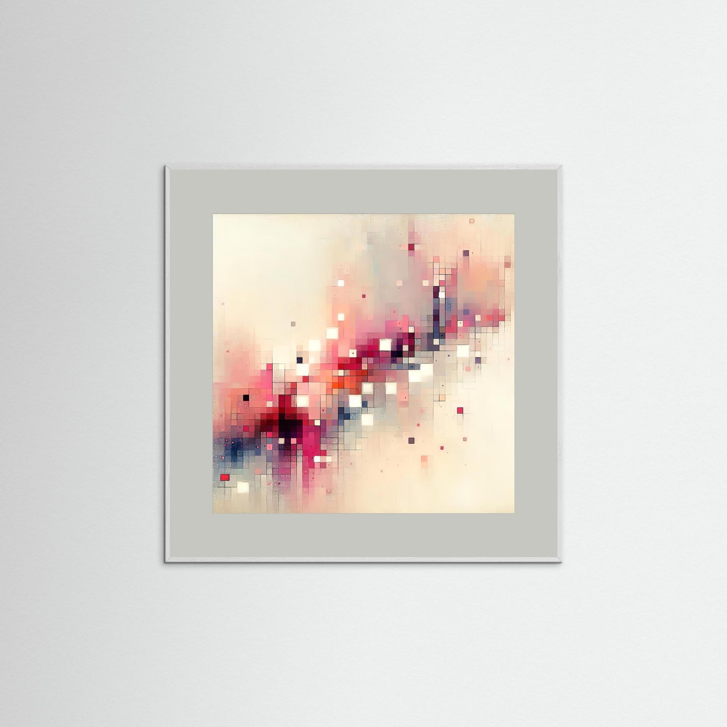 Pixel Drift- Fragments of Light Study in Digital Abstraction Art Print