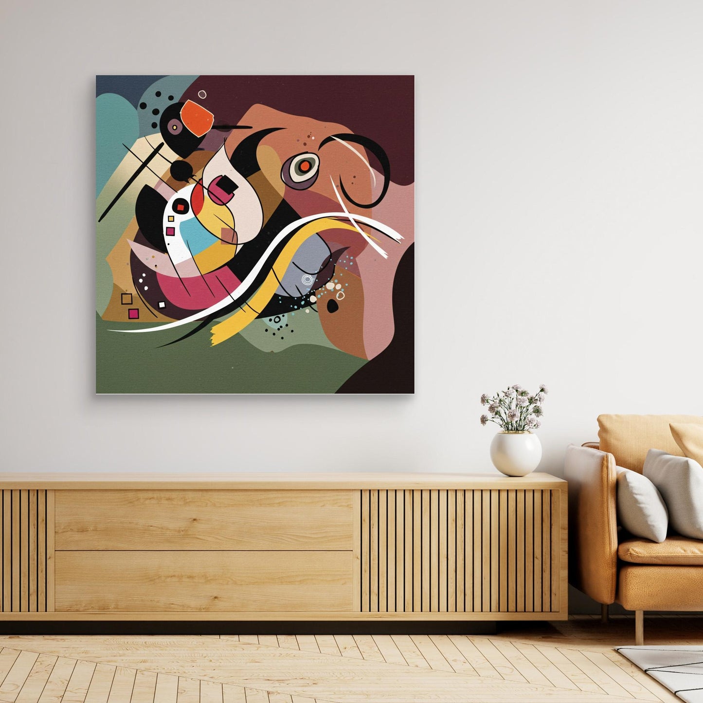 Playful Signals - Geometric Abstraction Mood with Bauhaus Flair