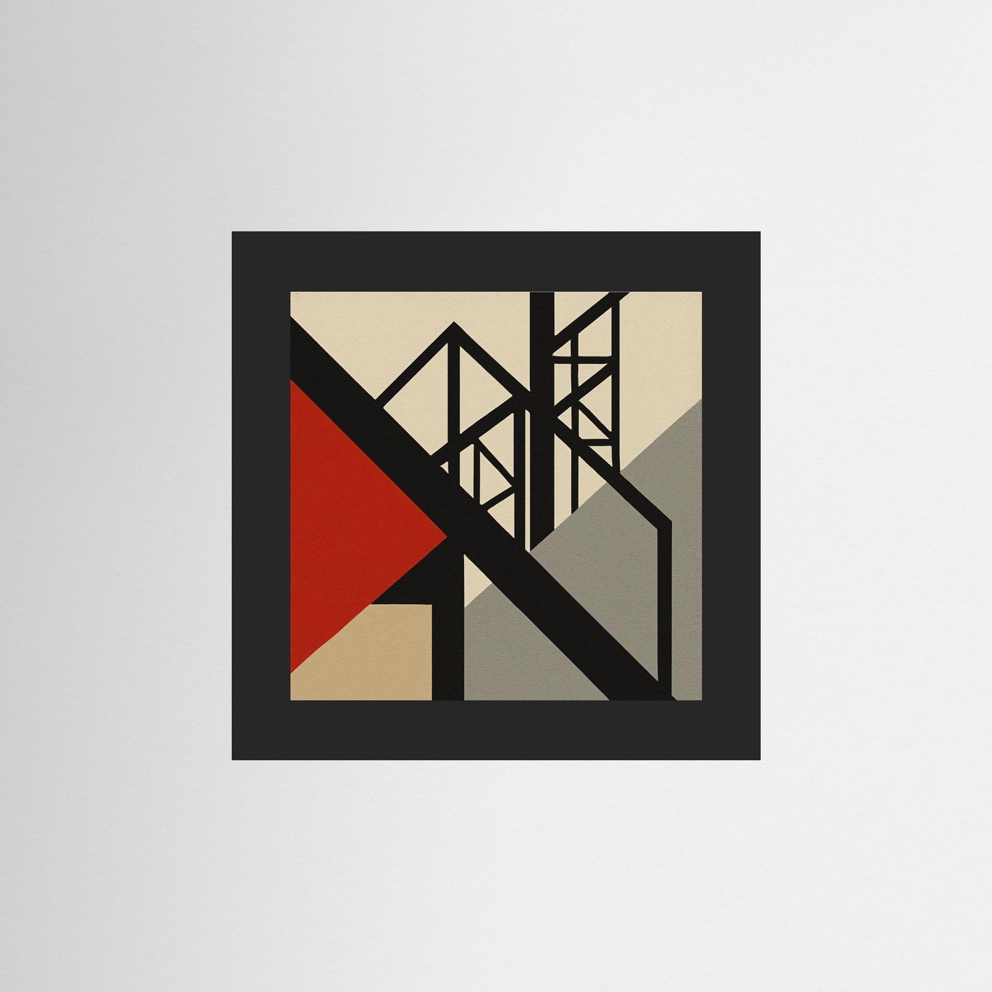 Constructivist Tension - A Geometric Abstraction, Bauhaus Modernism inspired Art Print