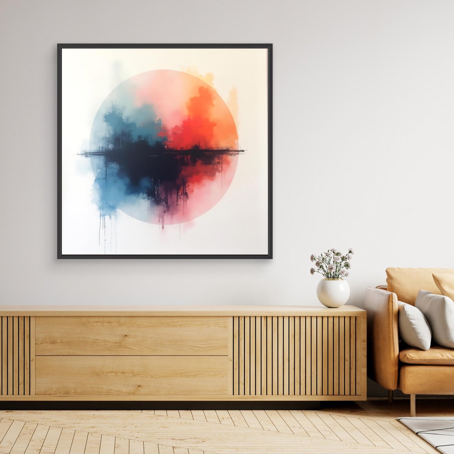 Horizon Halo - Contemporary Explorations Study in Abstract Minimalism Art Print
