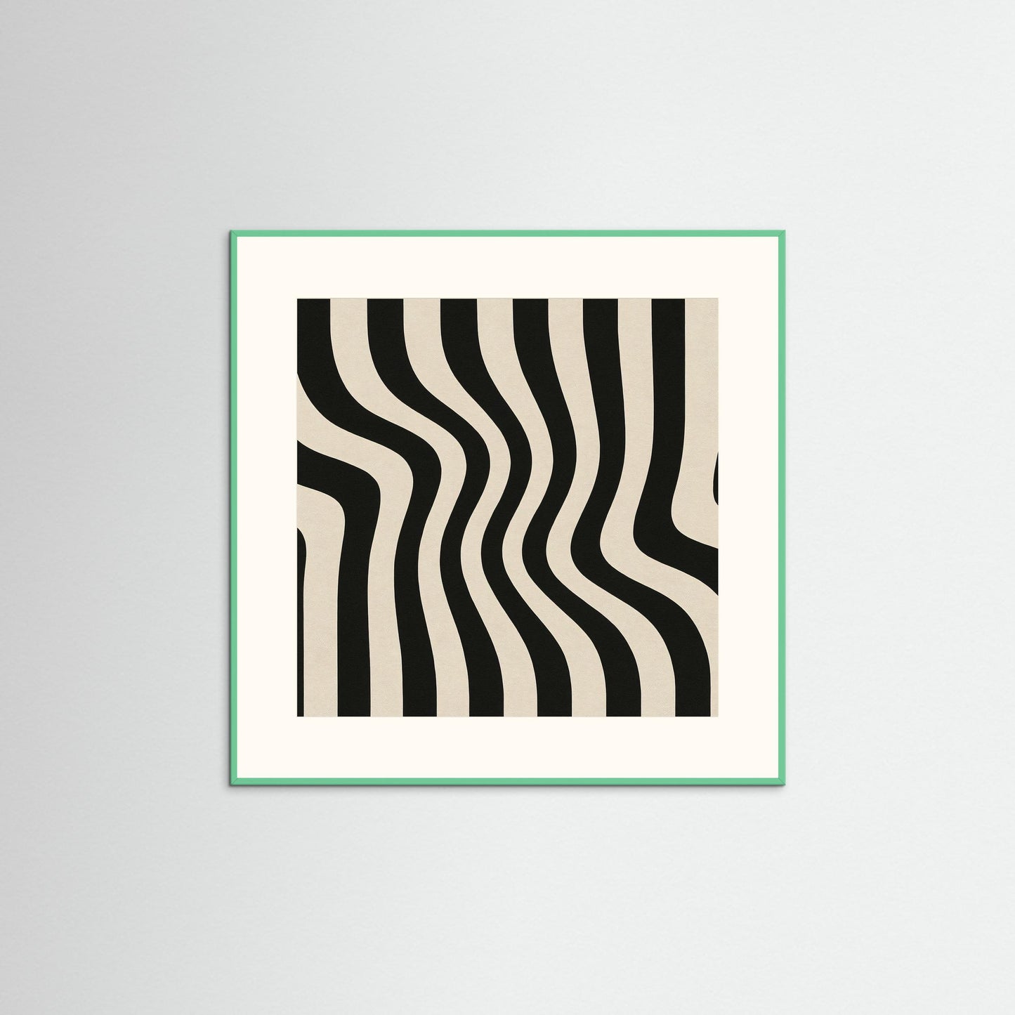 Monochrome Current - Op Art Wave Stripes