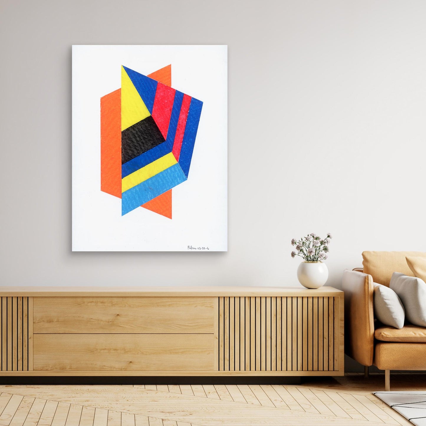 Prism Kite - Bauhaus Geometric Collage Art Print
