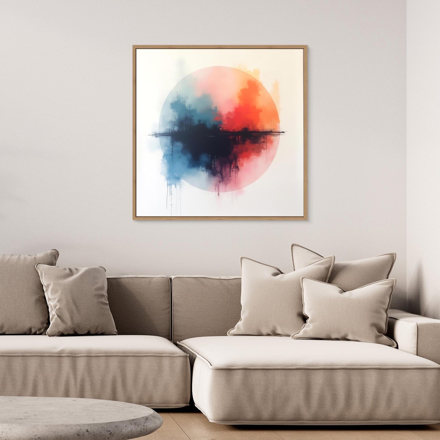 Horizon Halo - Contemporary Explorations Study in Abstract Minimalism Art Print