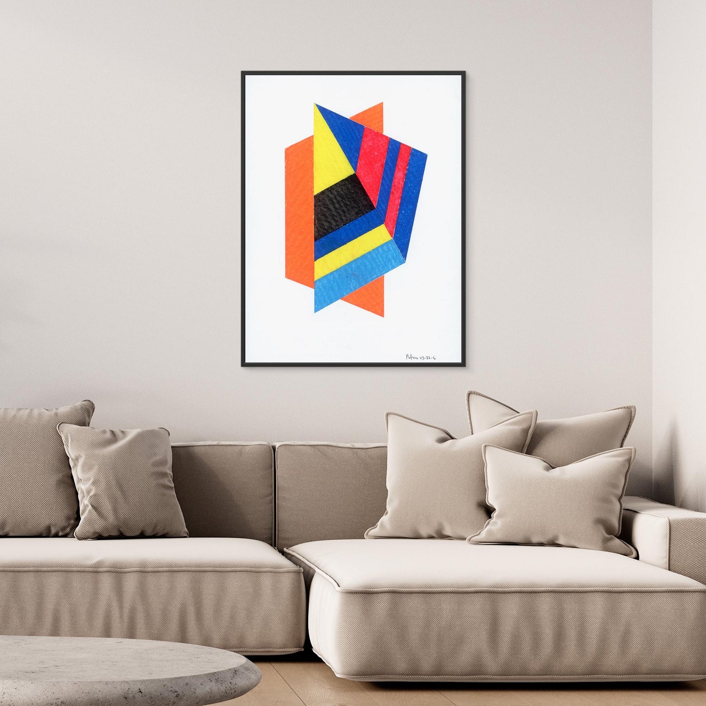 Prism Kite - Bauhaus Geometric Collage Art Print