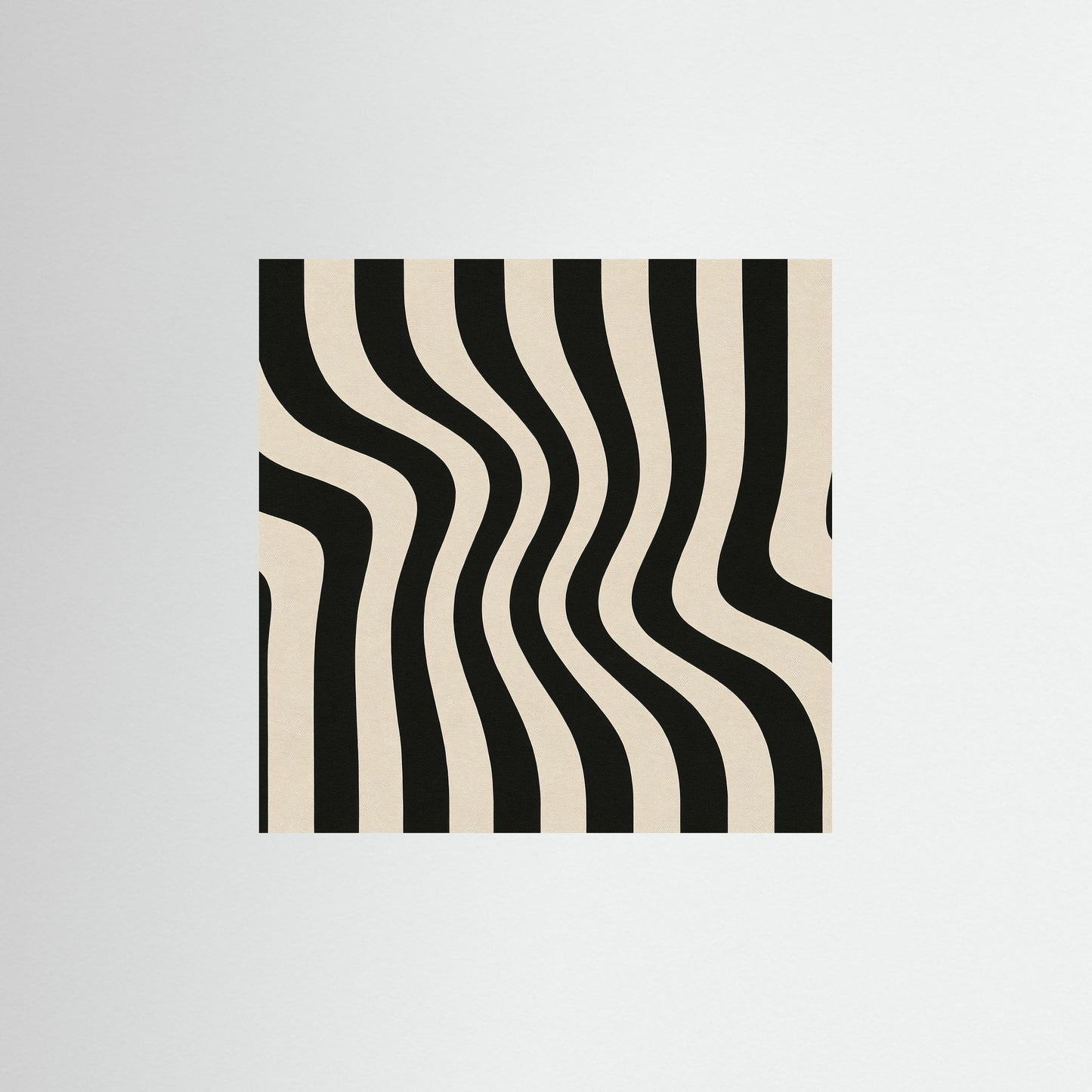 Monochrome Current - Op Art Wave Stripes