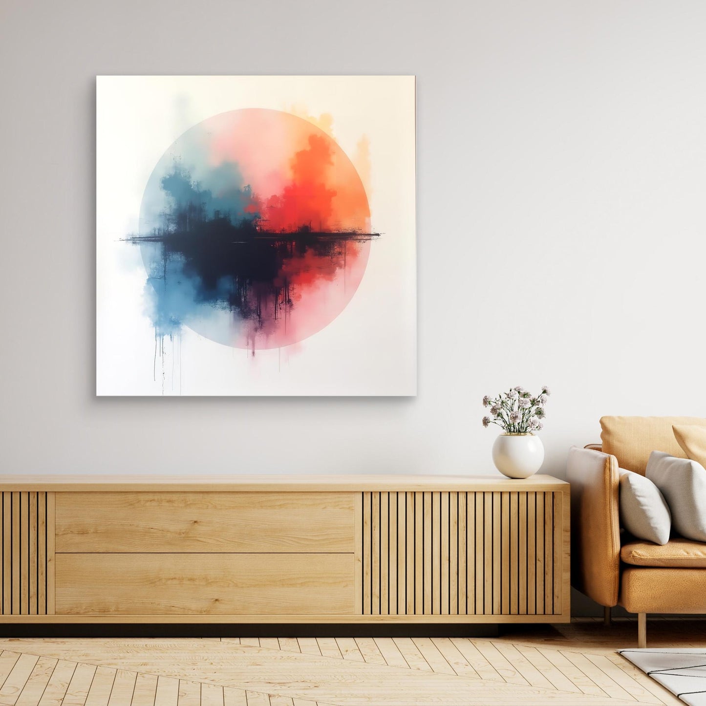 Horizon Halo - Contemporary Explorations Study in Abstract Minimalism Art Print