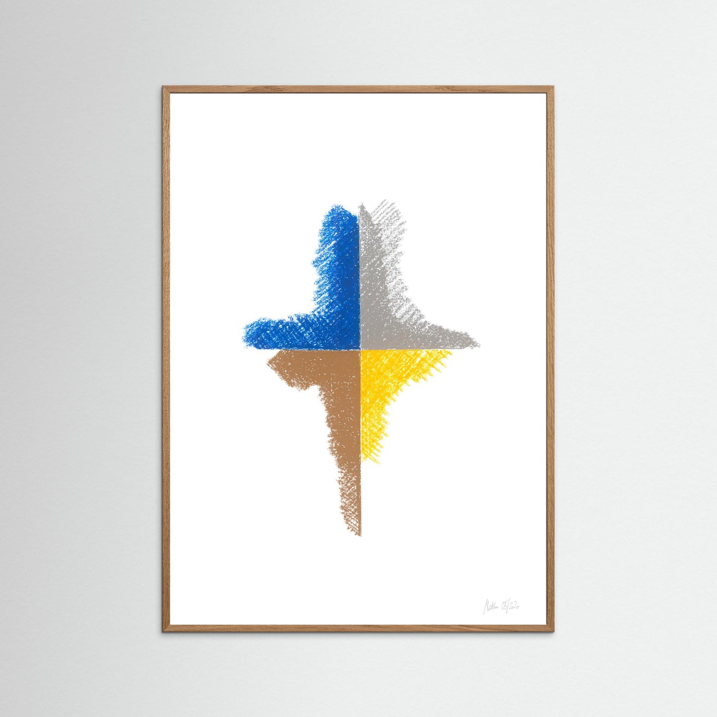 Cardinal Points - A signature geometric abstraction work with fragments gestures