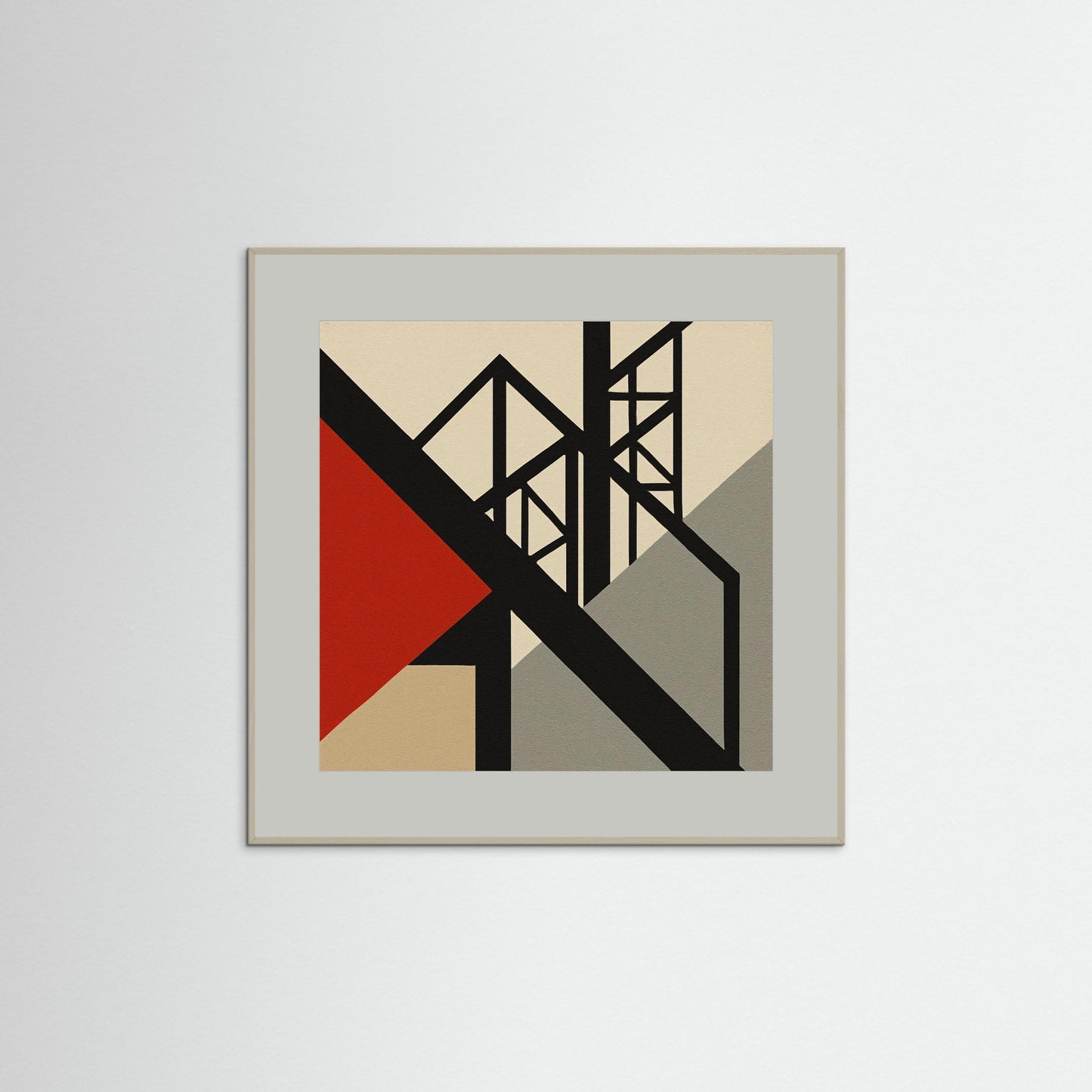 Constructivist Tension - A Geometric Abstraction, Bauhaus Modernism inspired Art Print