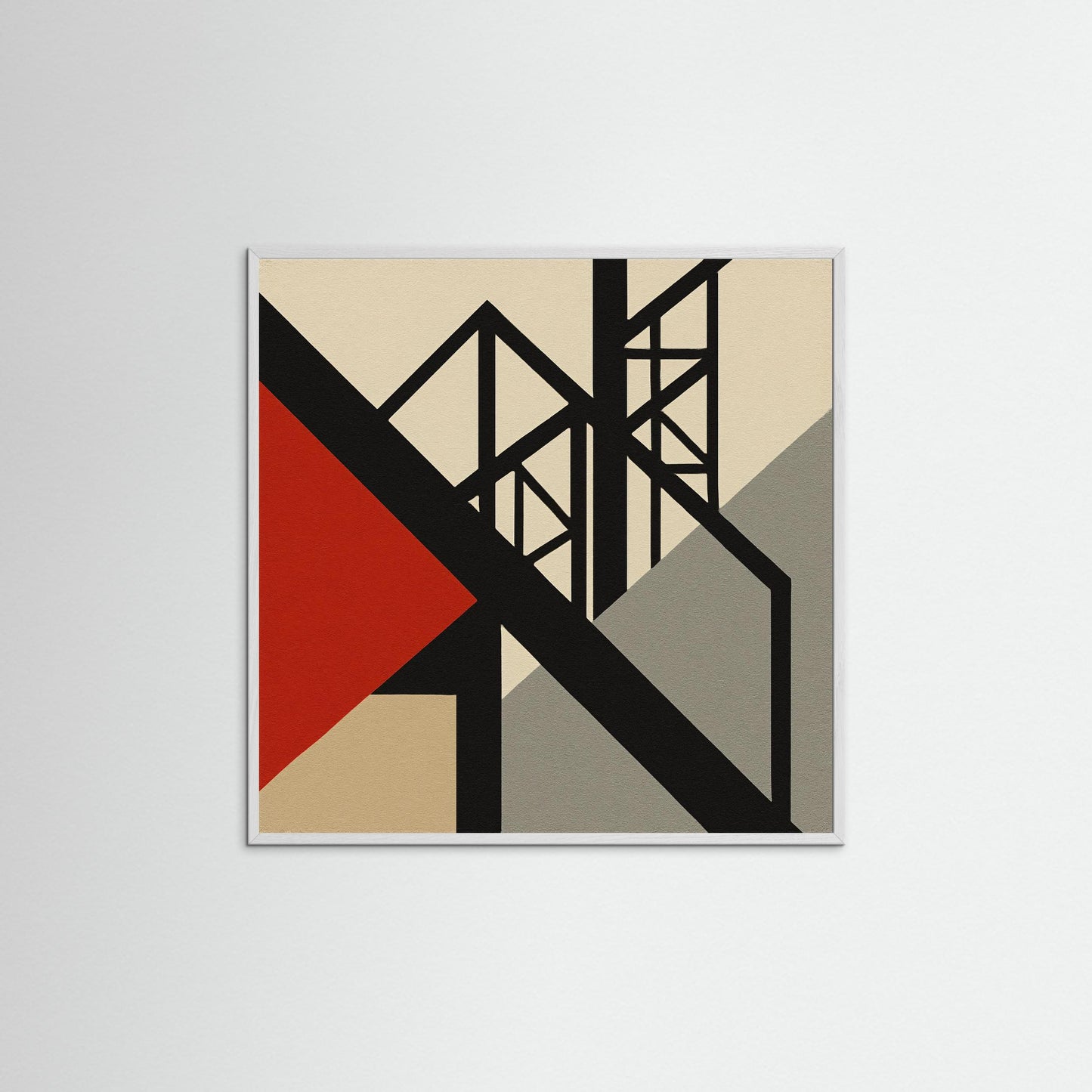 Constructivist Tension - A Geometric Abstraction, Bauhaus Modernism inspired Art Print