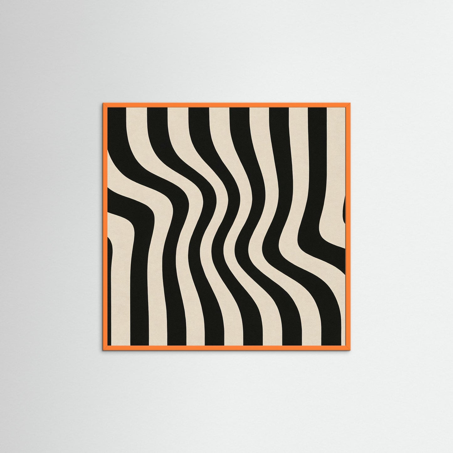 Monochrome Current - Op Art Wave Stripes