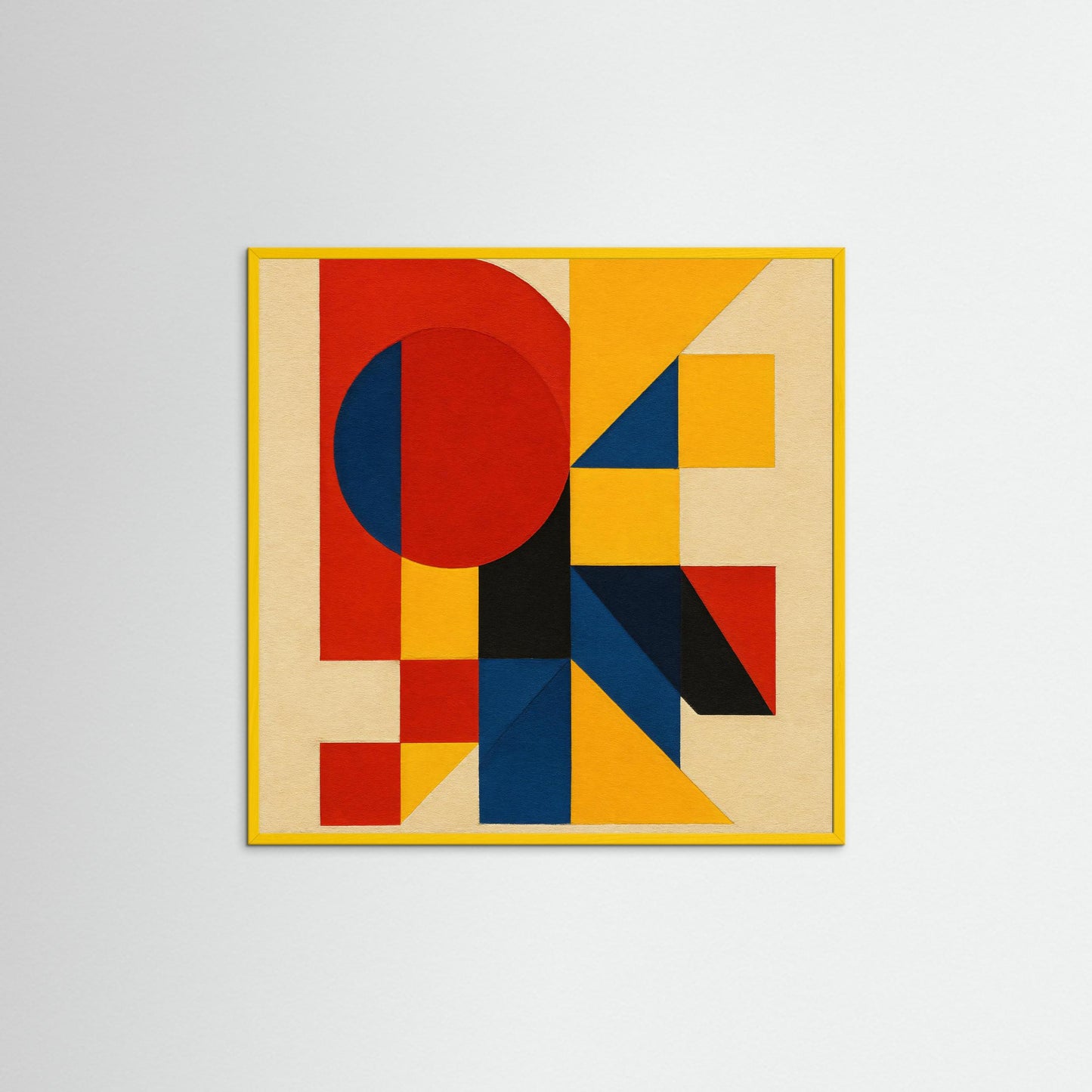 Primary Construct - Bauhaus Echoes Study in a Geometric Abstraction Art Print