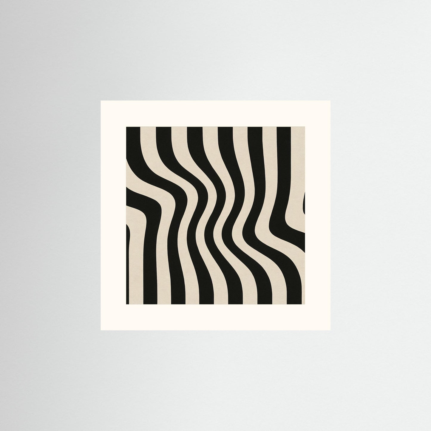 Monochrome Current - Op Art Wave Stripes
