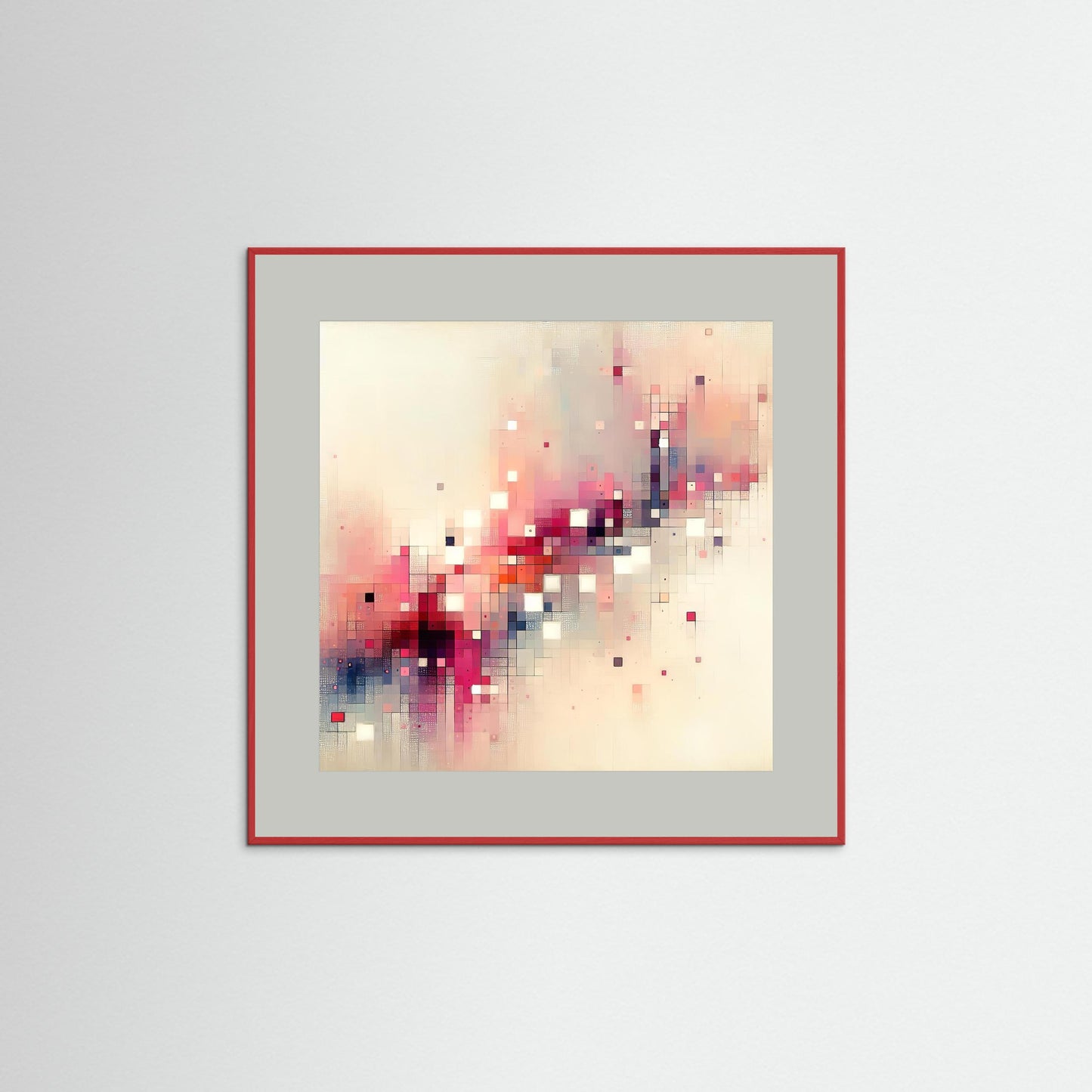 Pixel Drift- Fragments of Light Study in Digital Abstraction Art Print
